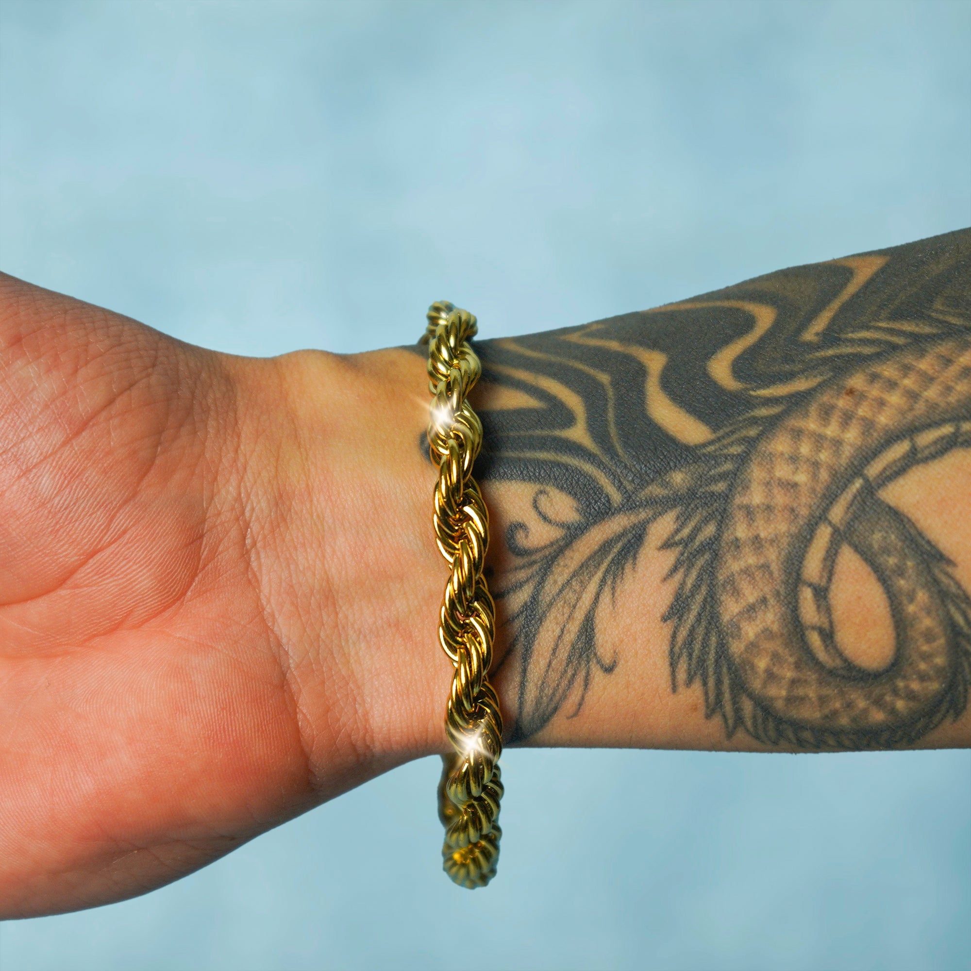 Brazalete Rope 6 Mm Oro 18K