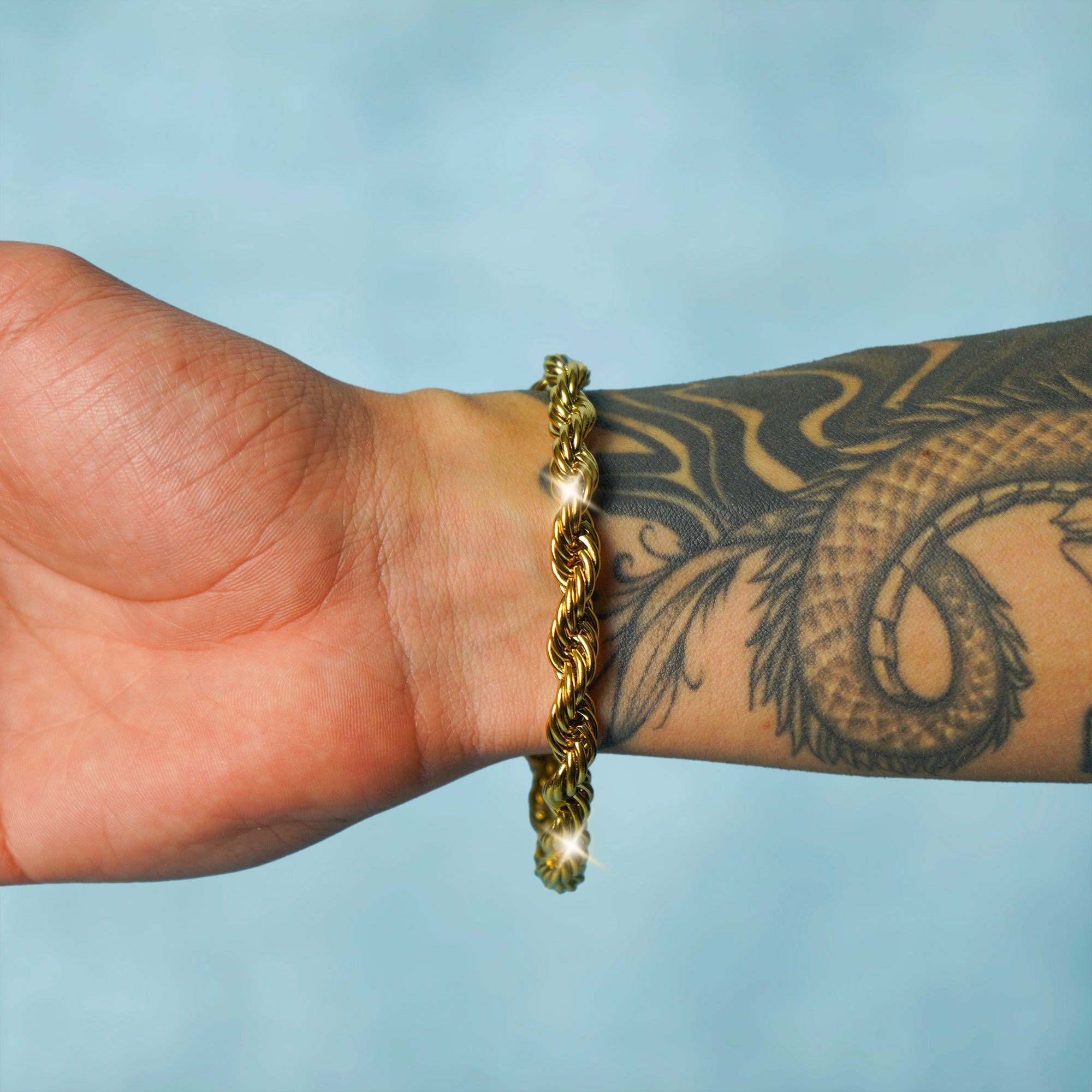 Brazalete Rope 6 Mm Oro 18K