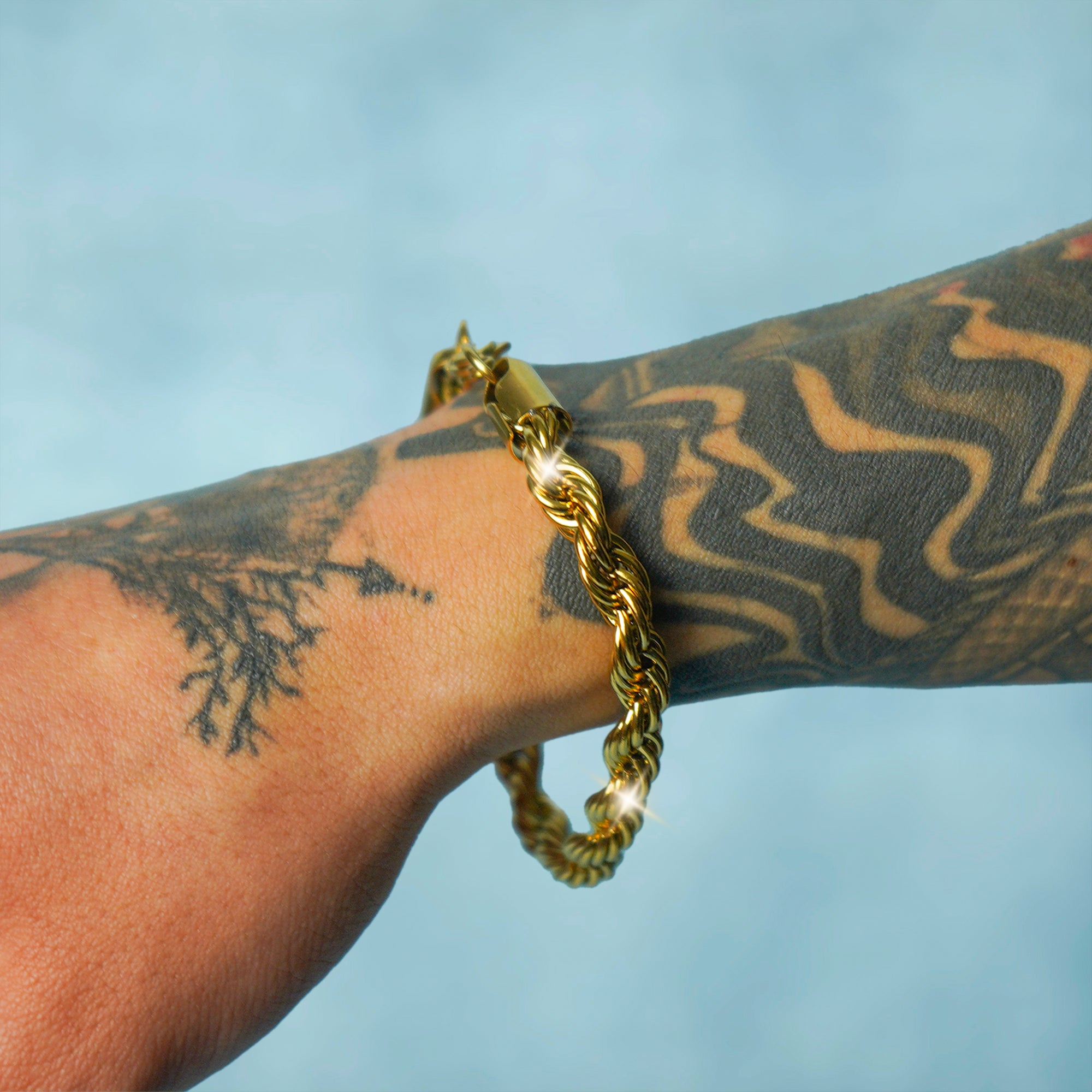 Brazalete Rope 6 Mm Oro 18K