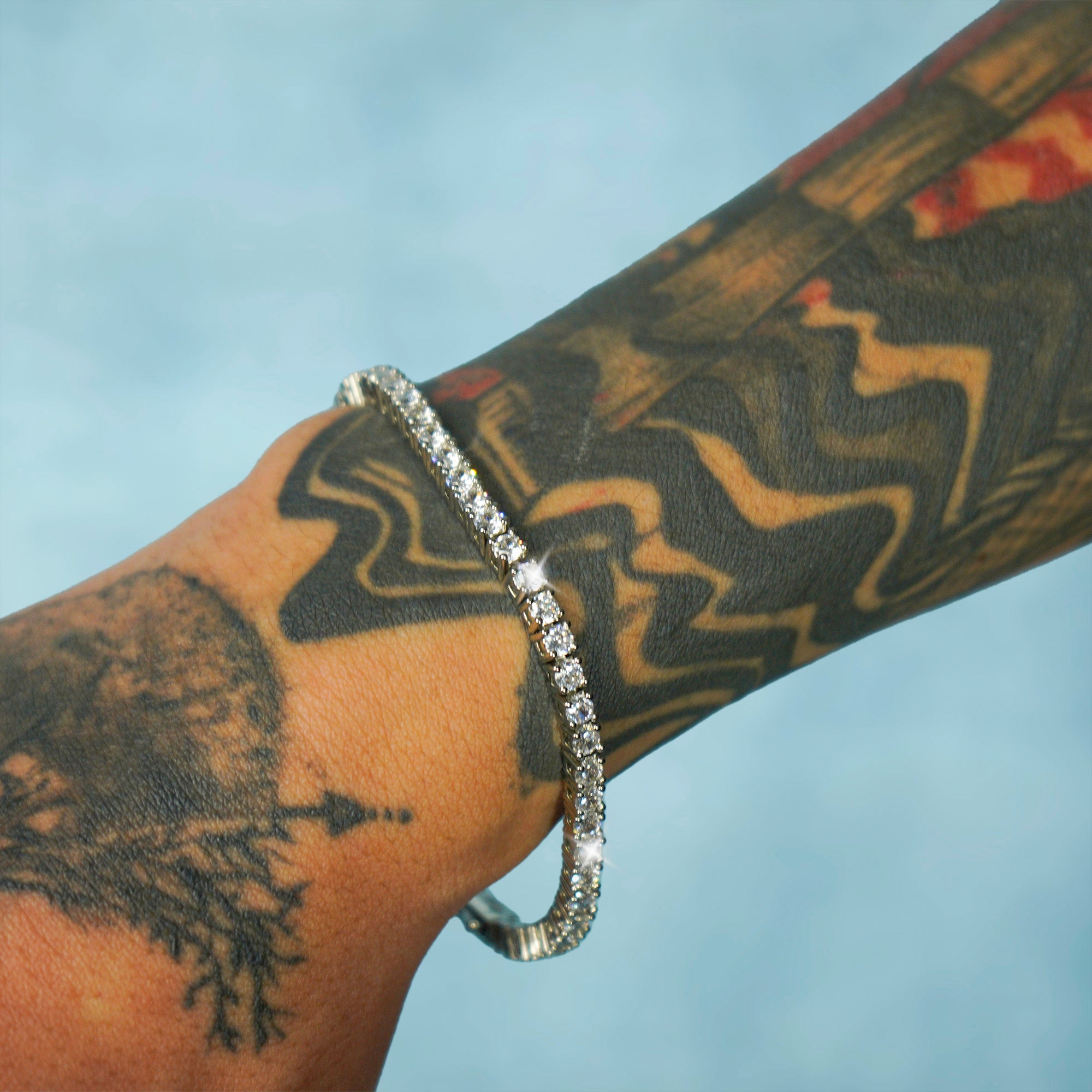 Brazalete Tenis 2.0 Oro Blanco