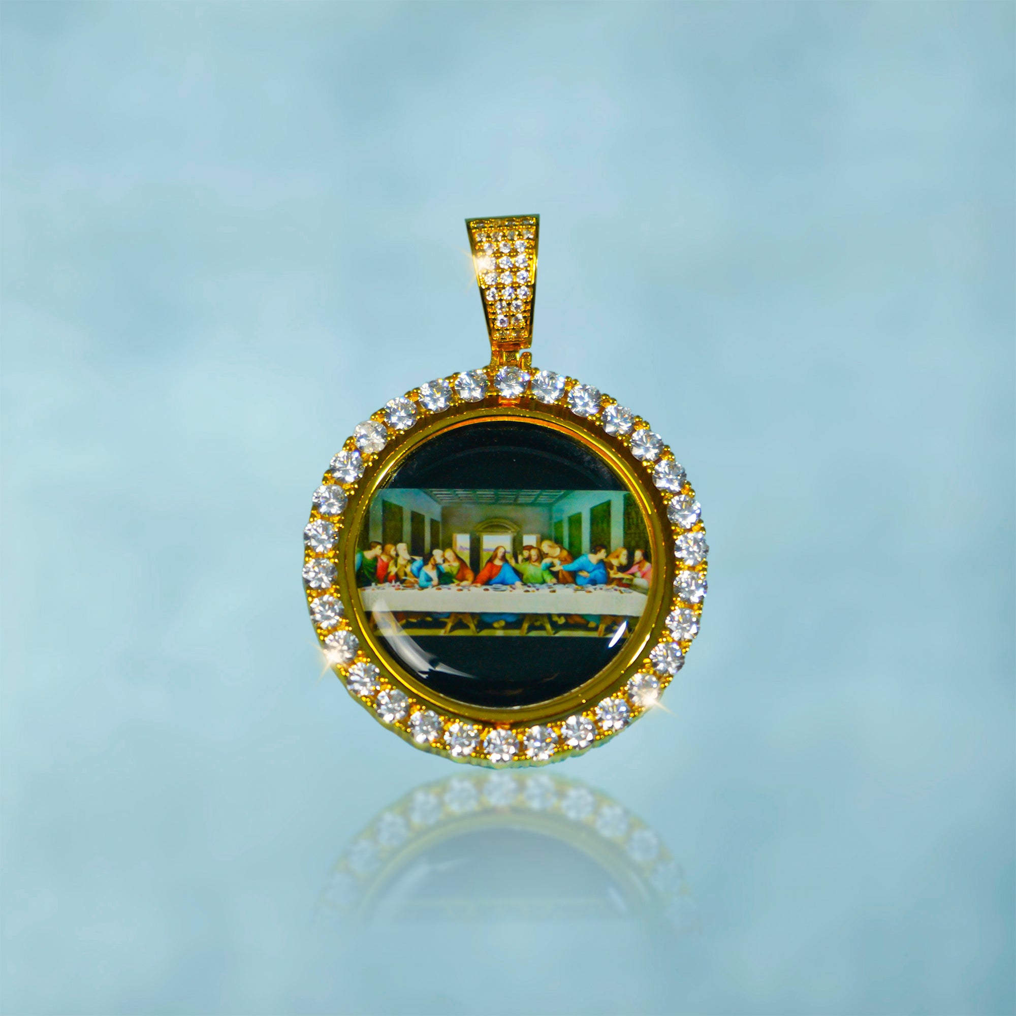 Basic Pendant with Personalized Photo Gold