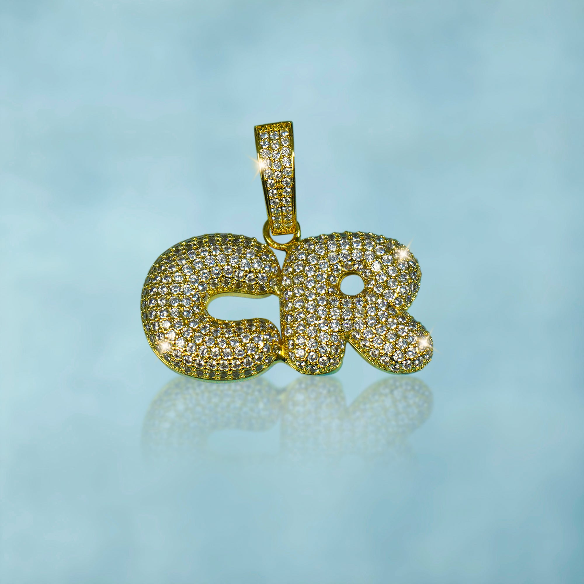 Colgante Personalizado Bubble Oro