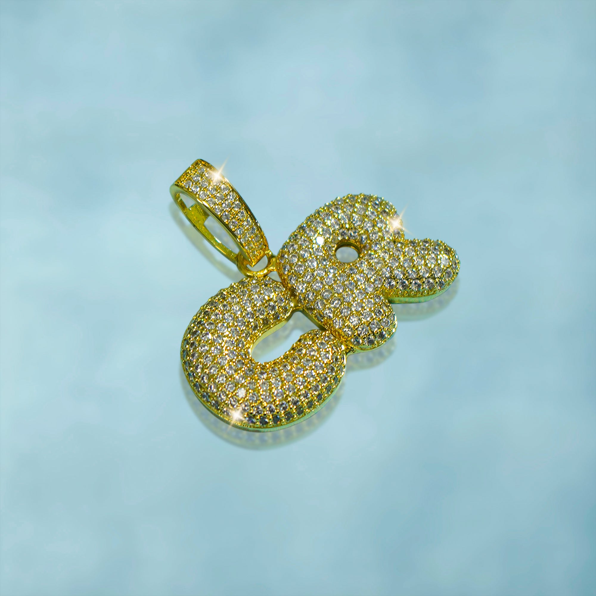 Colgante Personalizado Bubble Oro