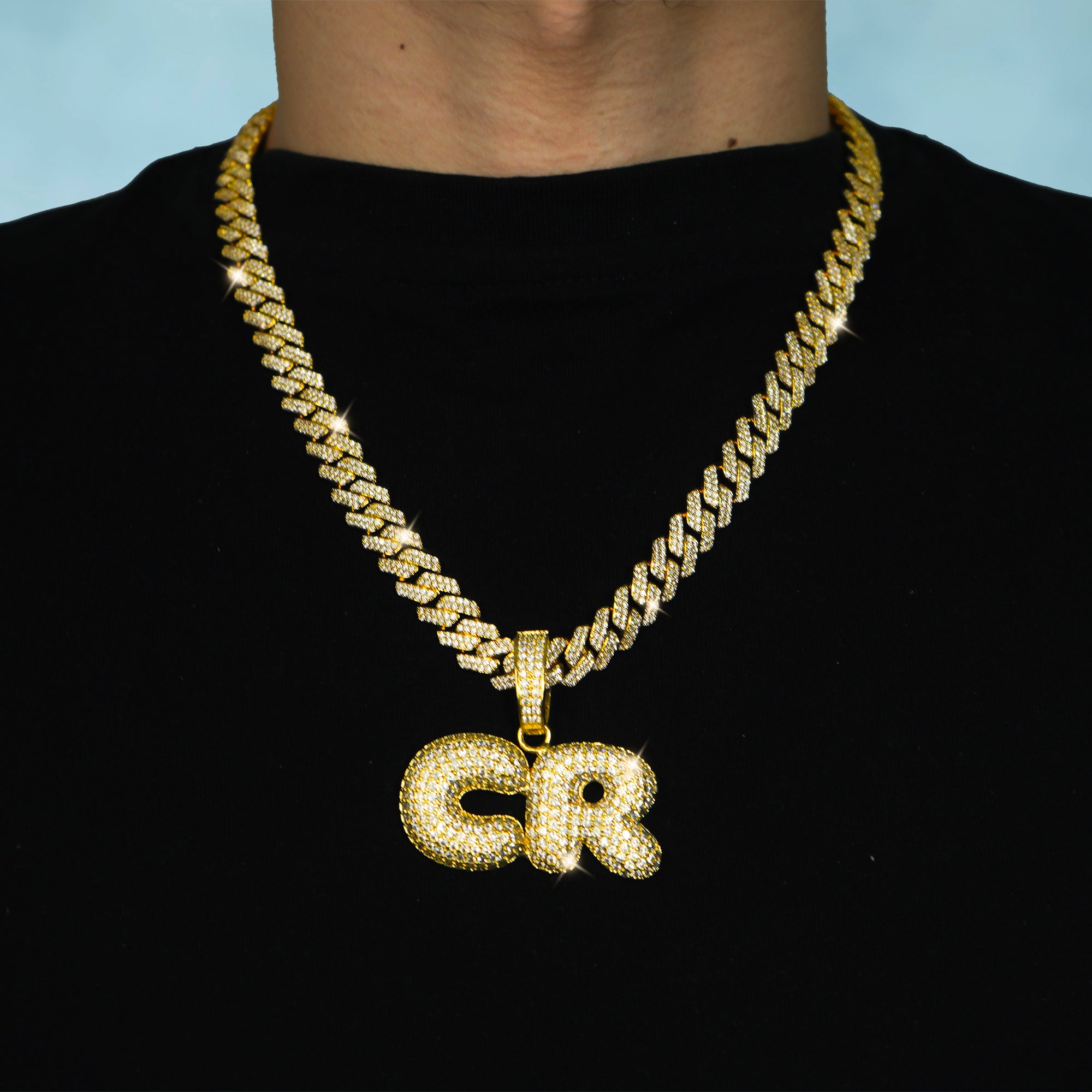 Colgante Personalizado Bubble Oro