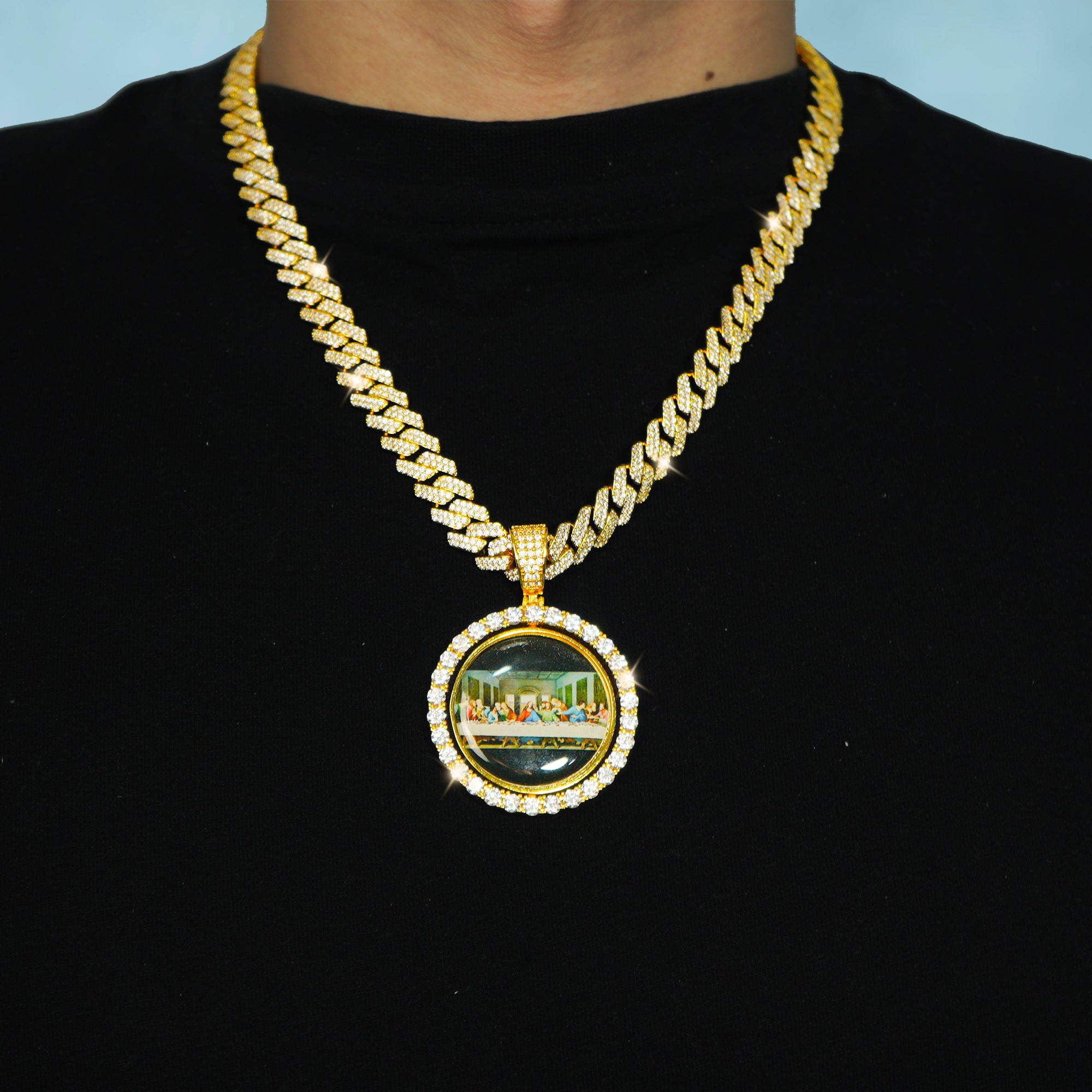 Colgante Personalizado Foto Oro