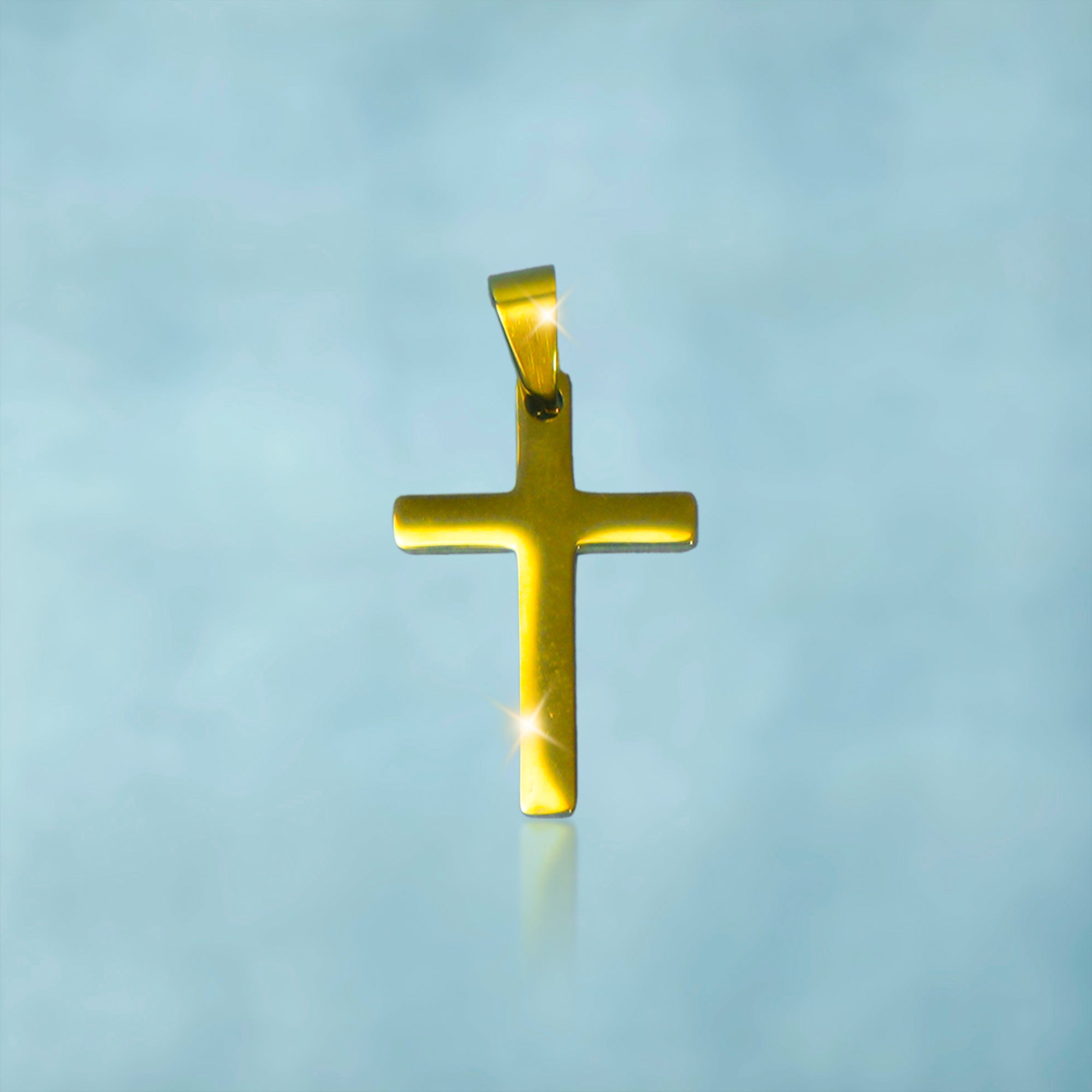 Colgante Micro Cruz Basica Oro 18K