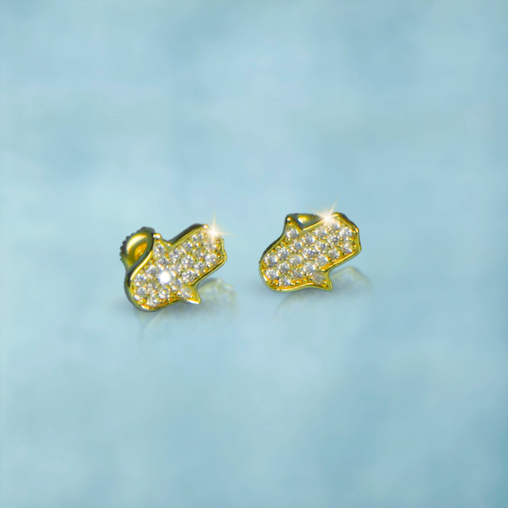 Pendientes Ice Manos Oro 18K