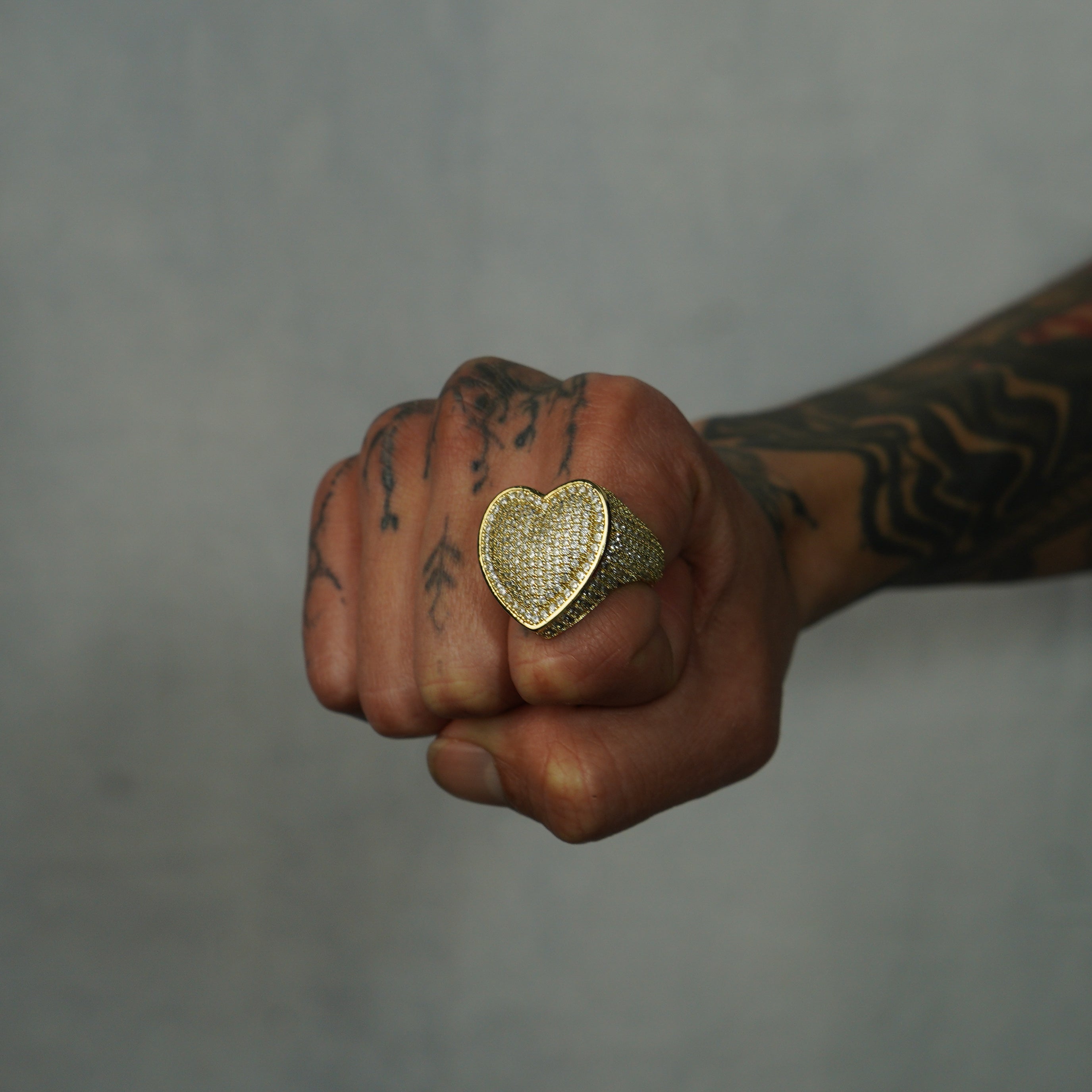 Anillo Ice Corazón Oro 18K