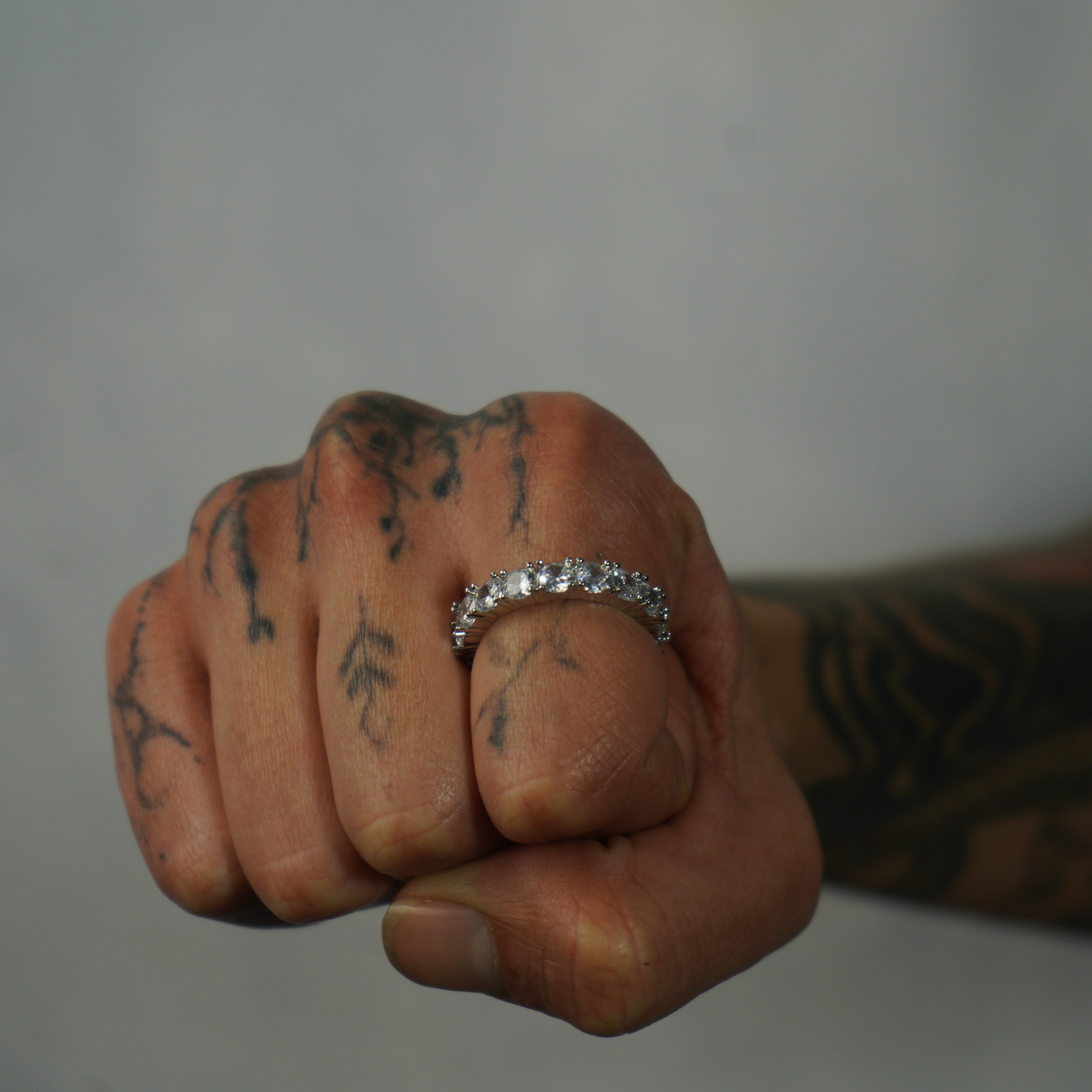 Anillo Tenis Oro Blanco