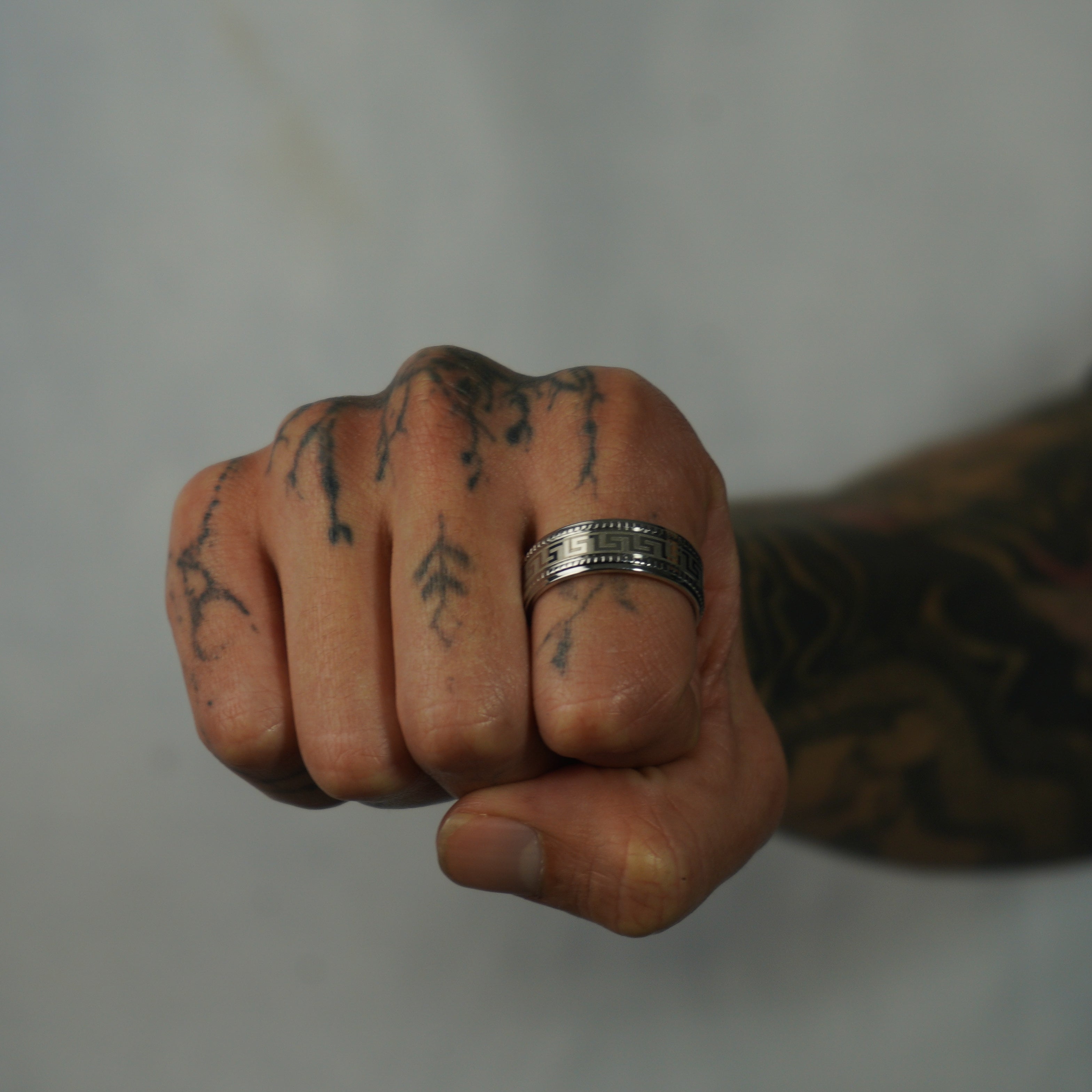 Anillo Greek Oro Blanco