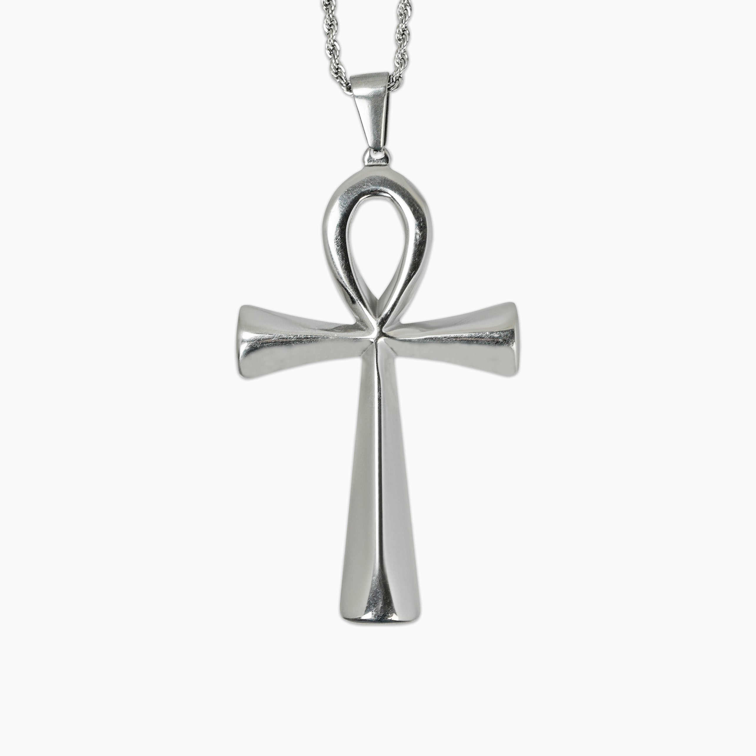 Colgante Cruz Ankh Oro Blanco