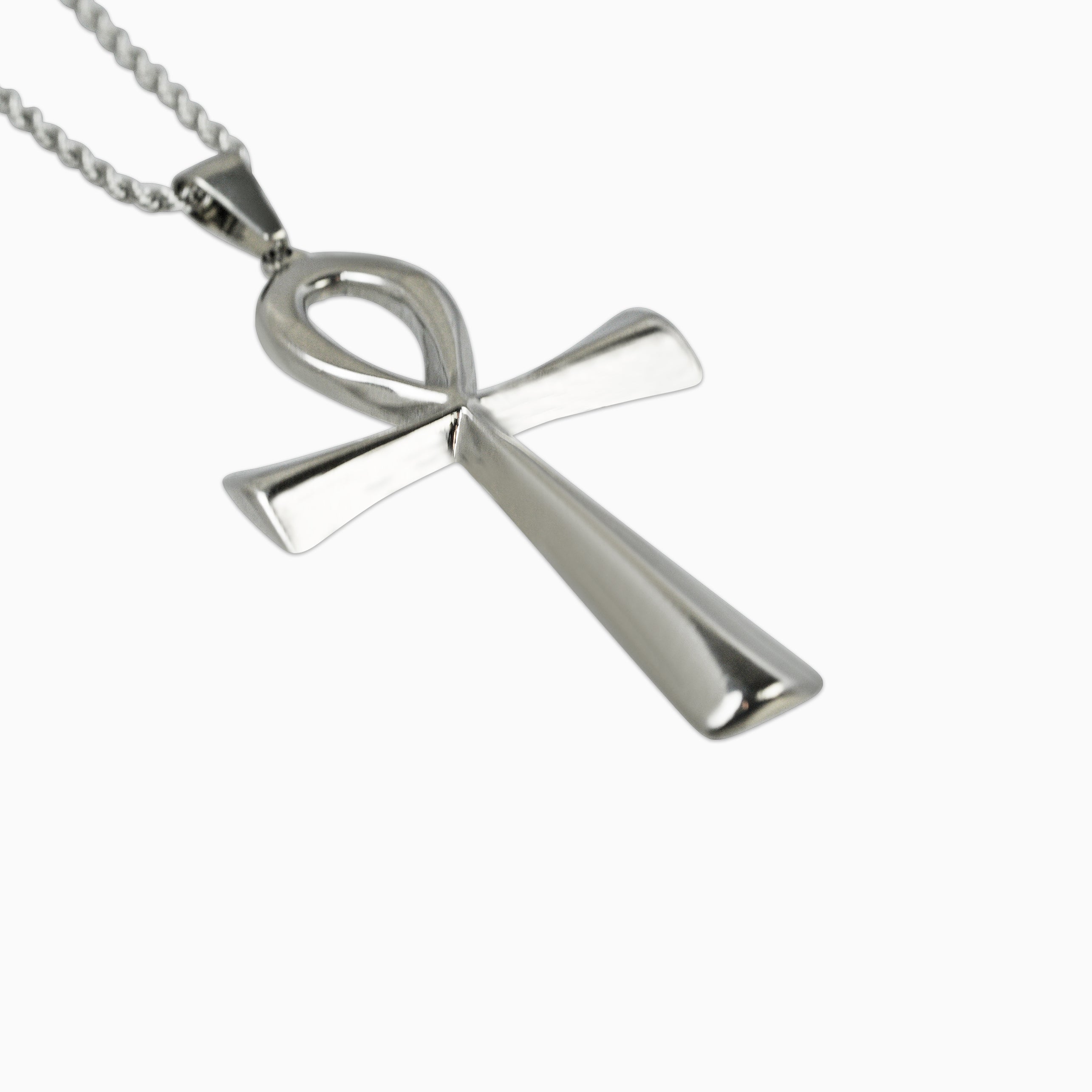 Colgante Cruz Ankh Oro Blanco