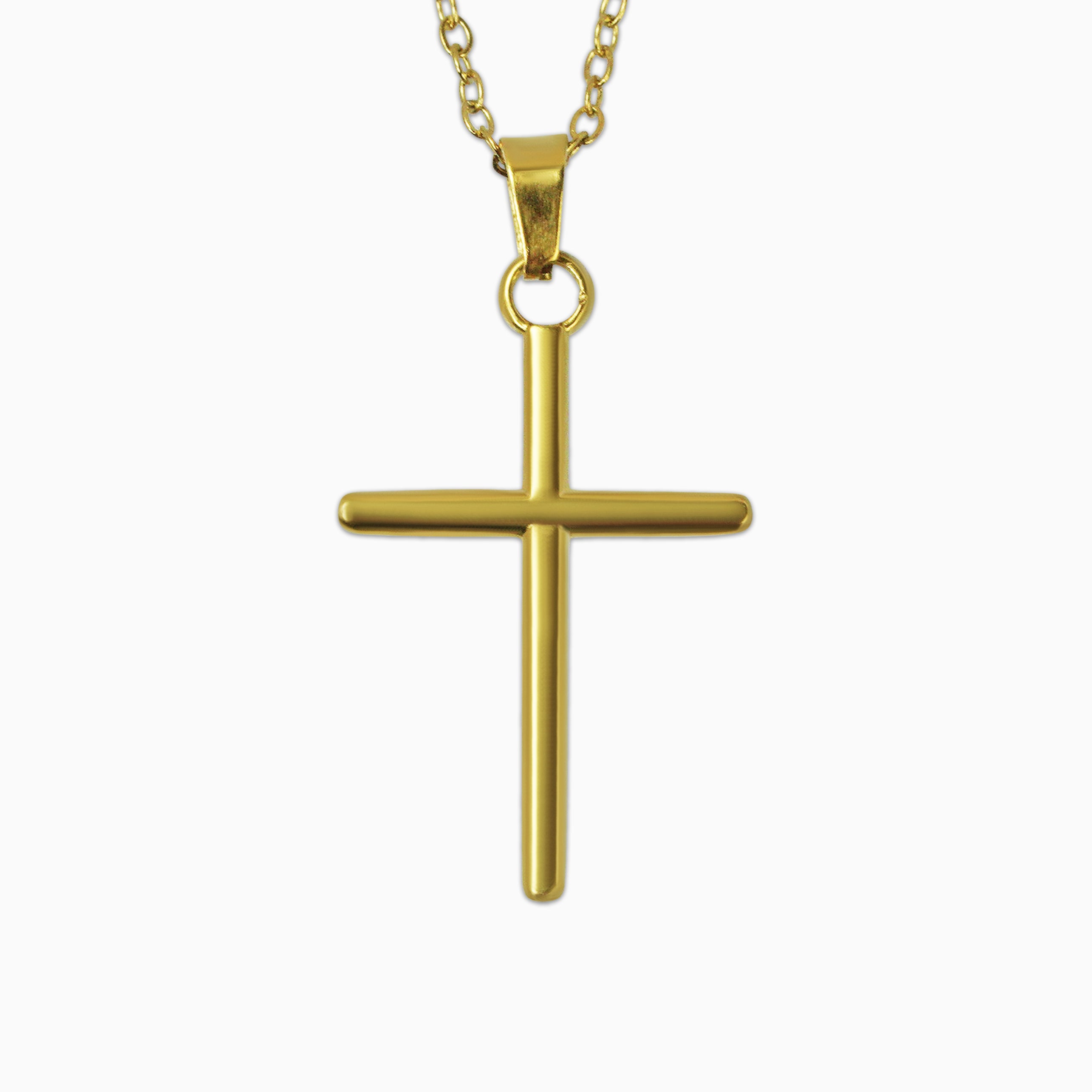 Colgante Cruz Redonda Oro 18K