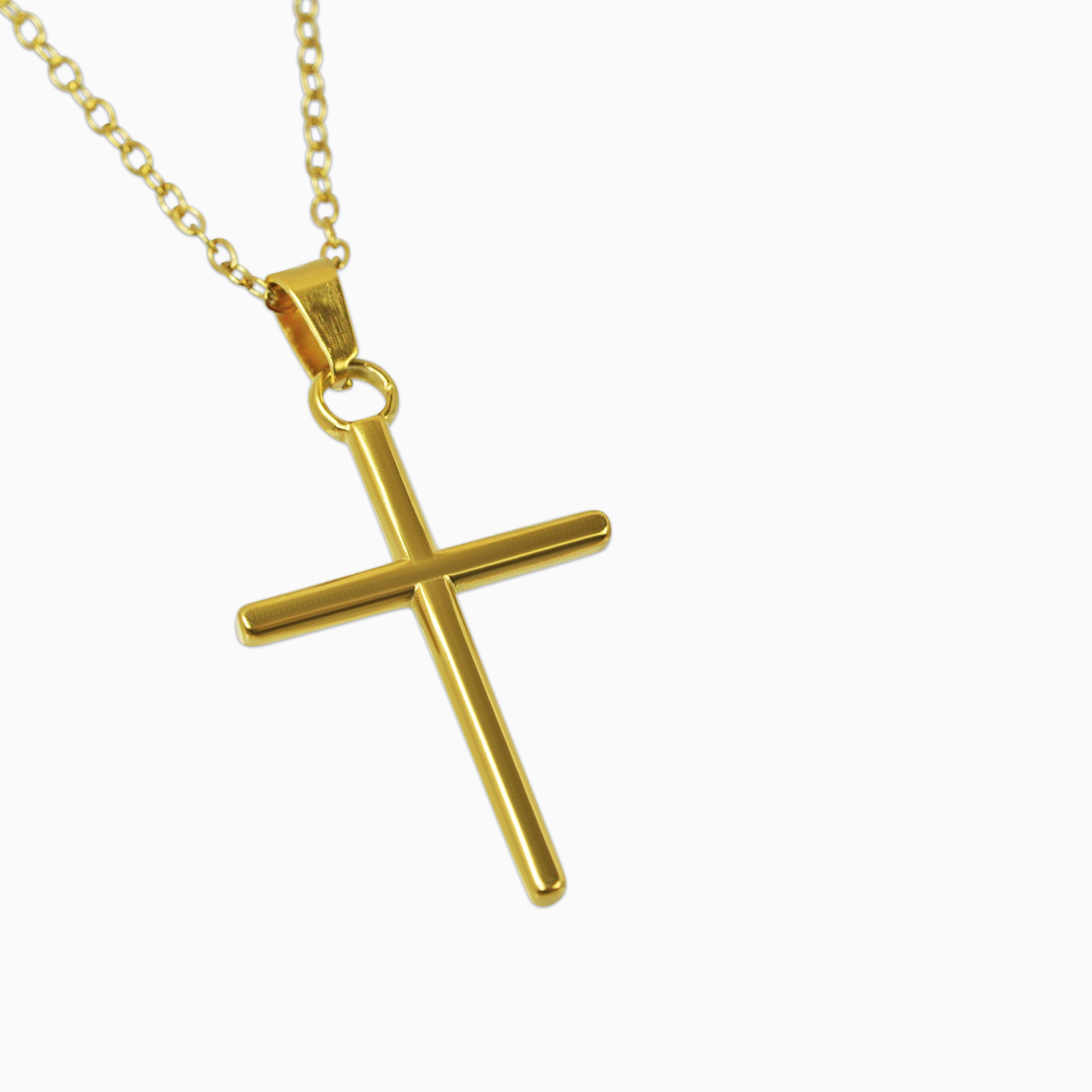 Colgante Cruz Redonda Oro 18K