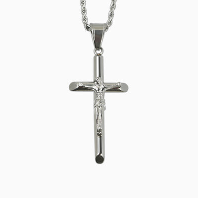Colgante Crucificado Oro Blanco
