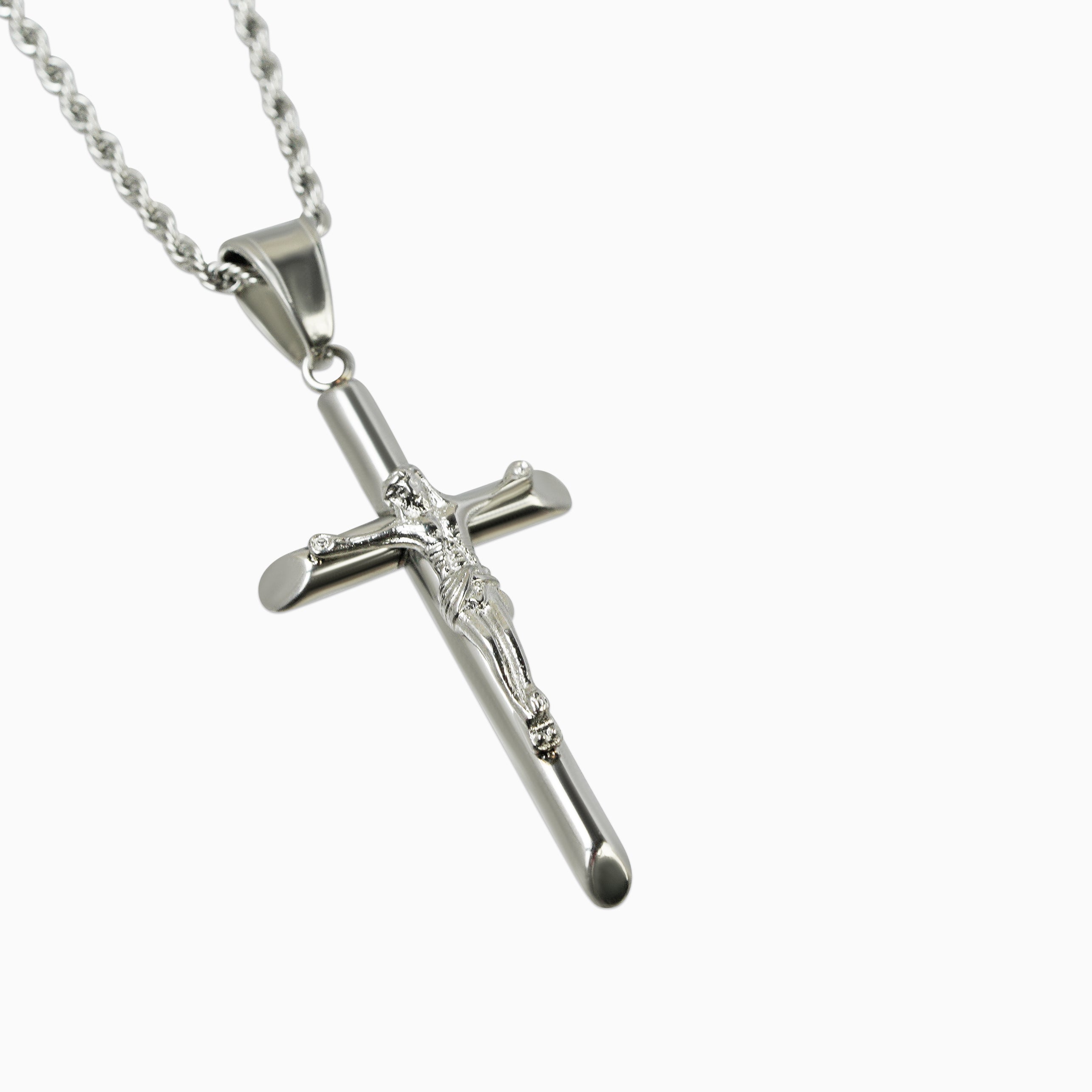 Colgante Crucificado Oro Blanco