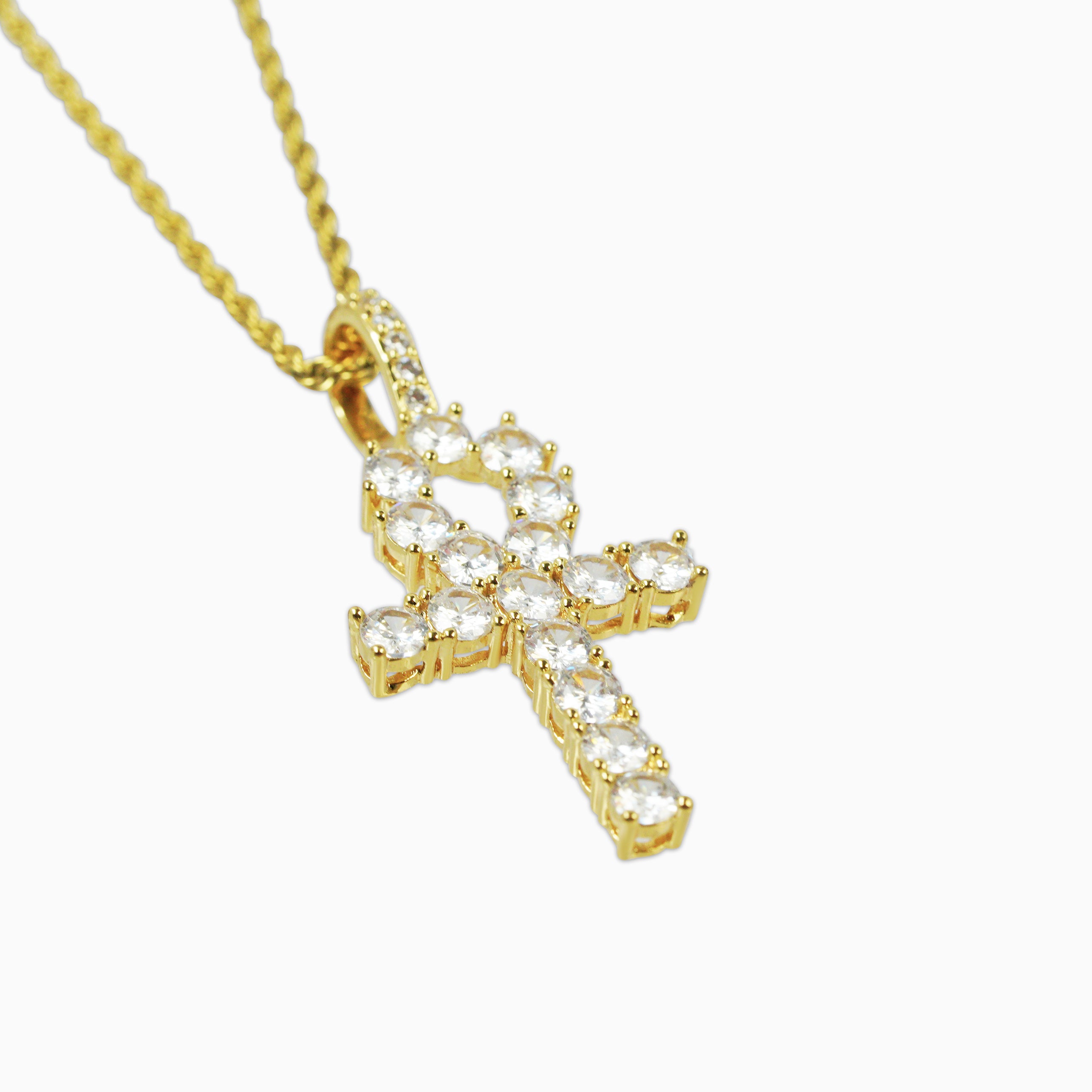 18K Gold Ankh Pendant