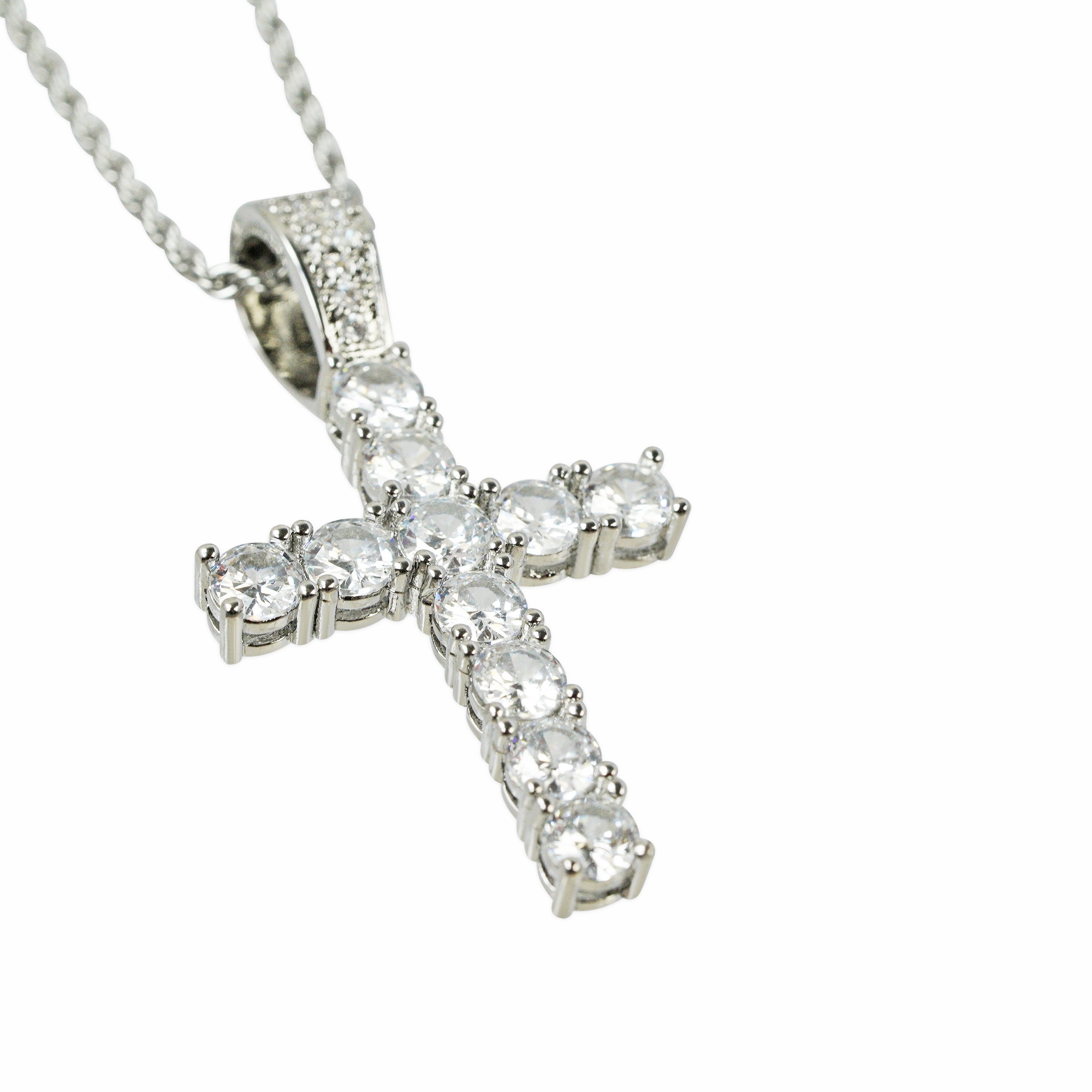 Colgante Cruz Oro Blanco