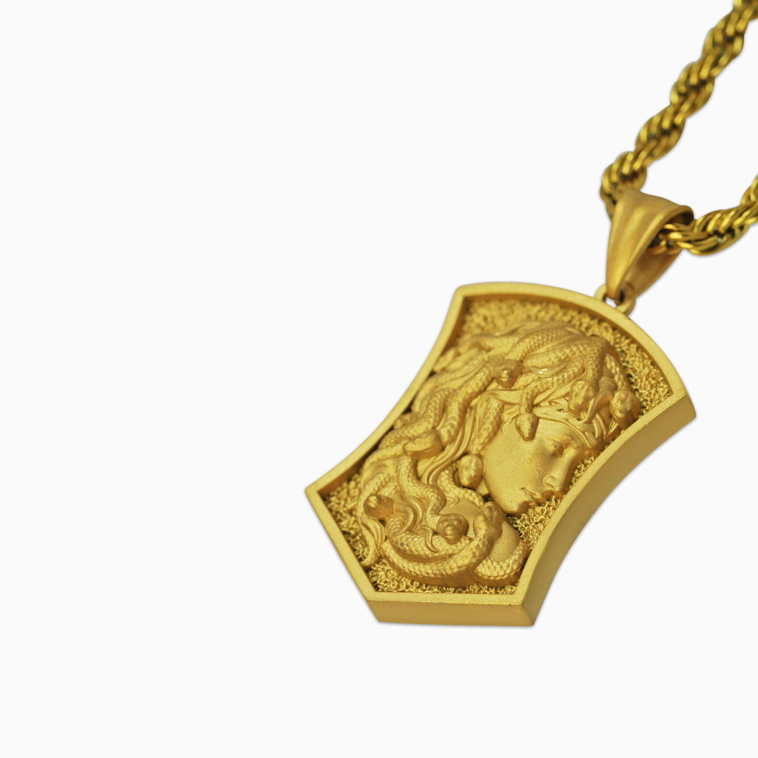Colgante Escudo Medusa Oro 18K
