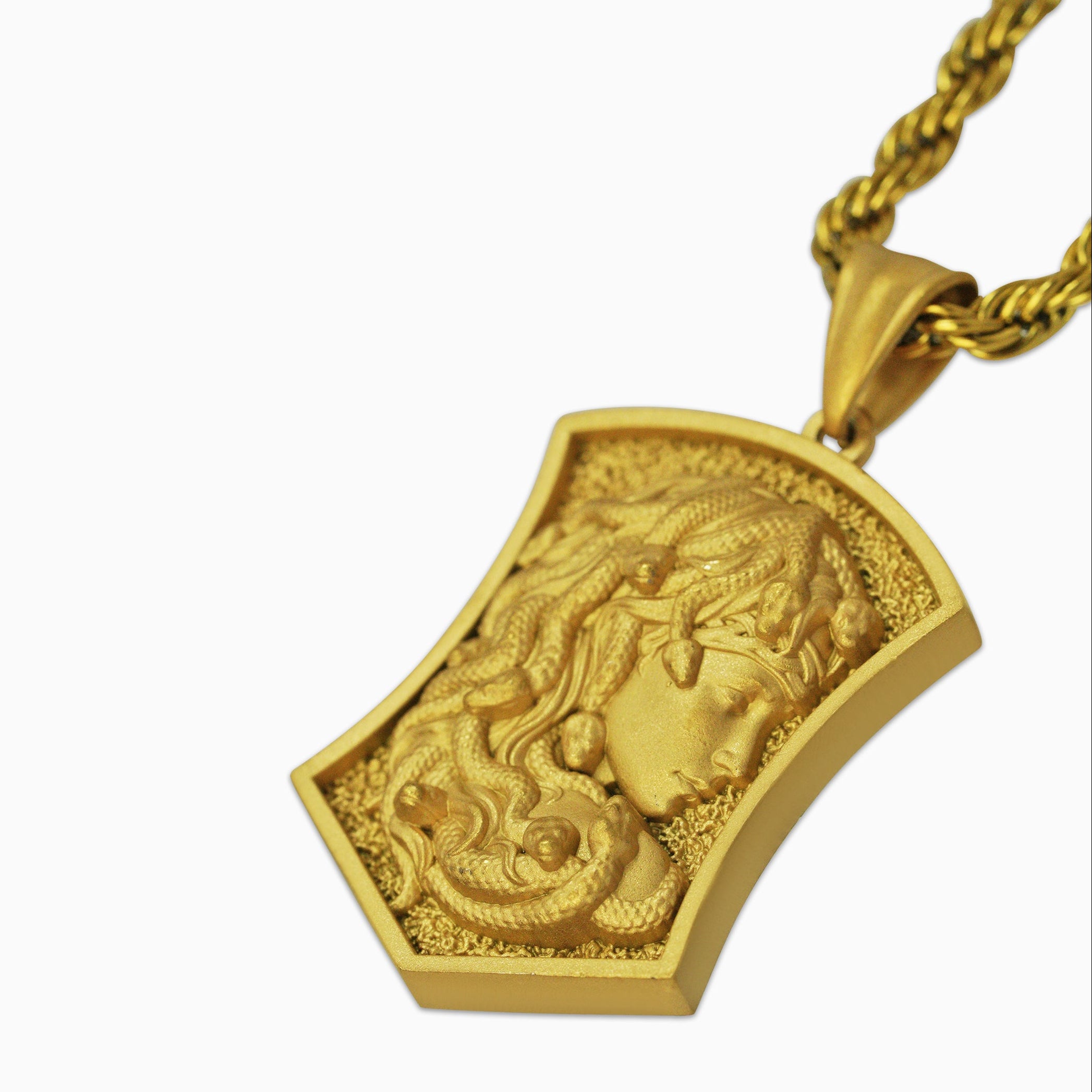 Colgante Escudo Medusa Oro 18k