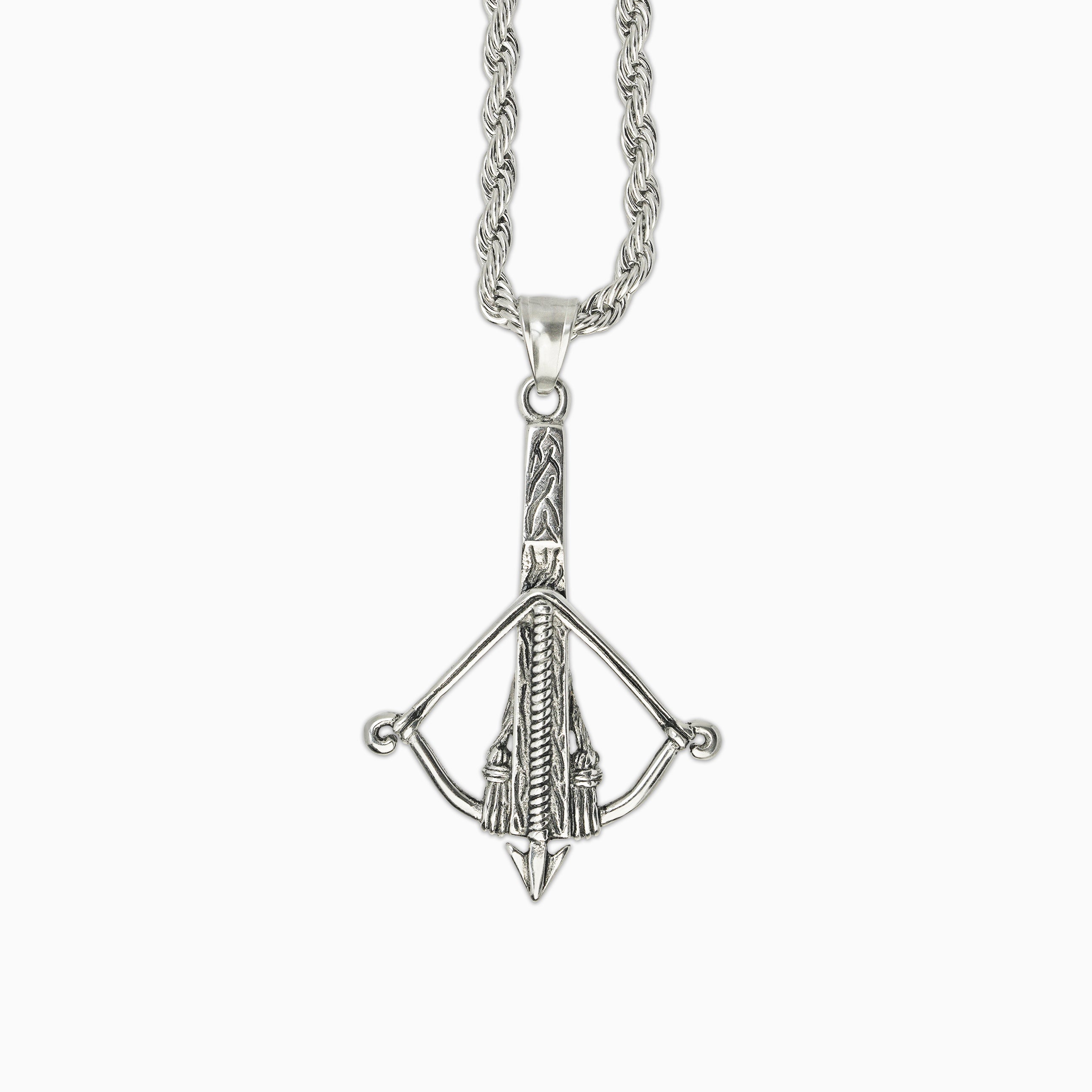 Colgante Ballesta Oro Blanco