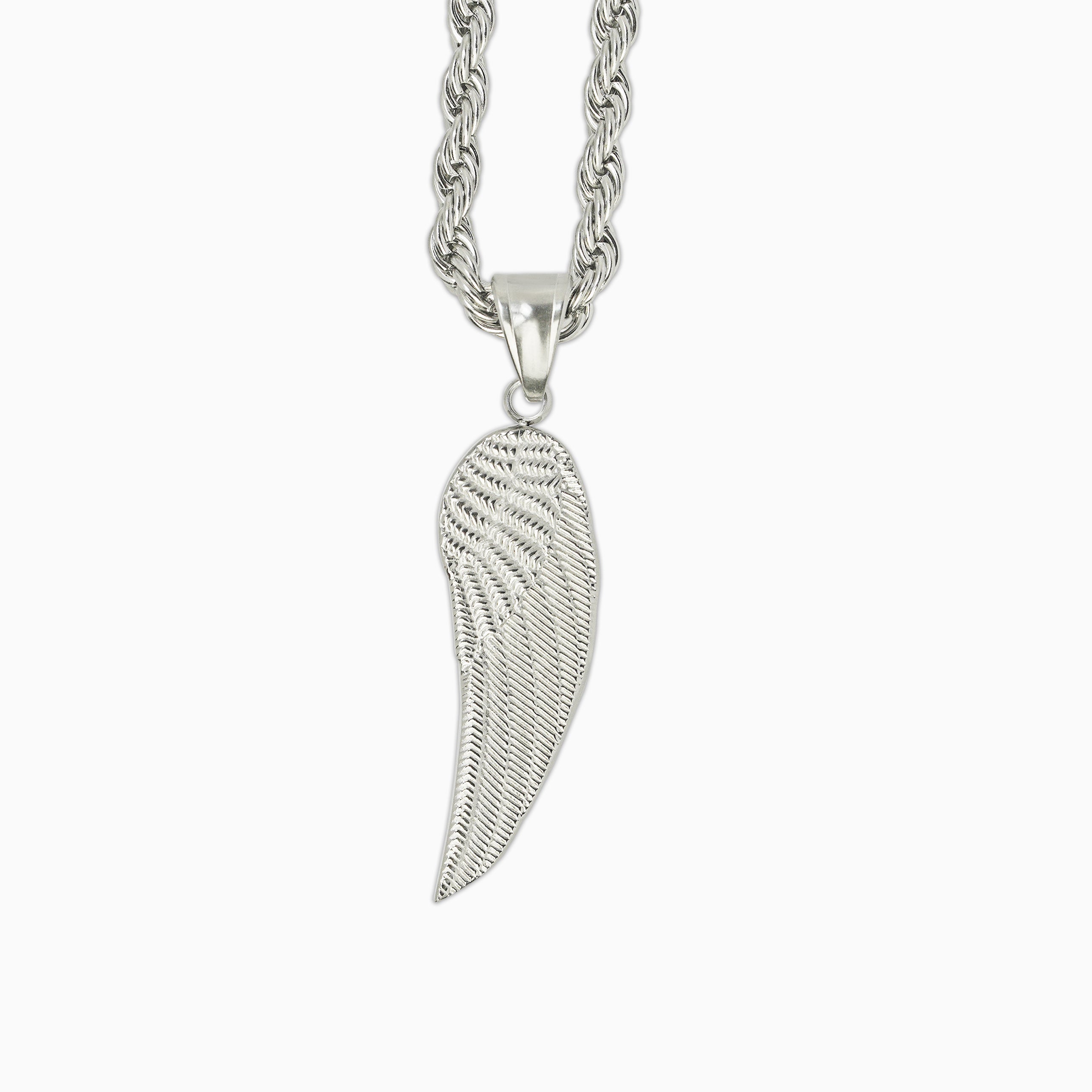 Colgante Alas De Angel Oro Blanco