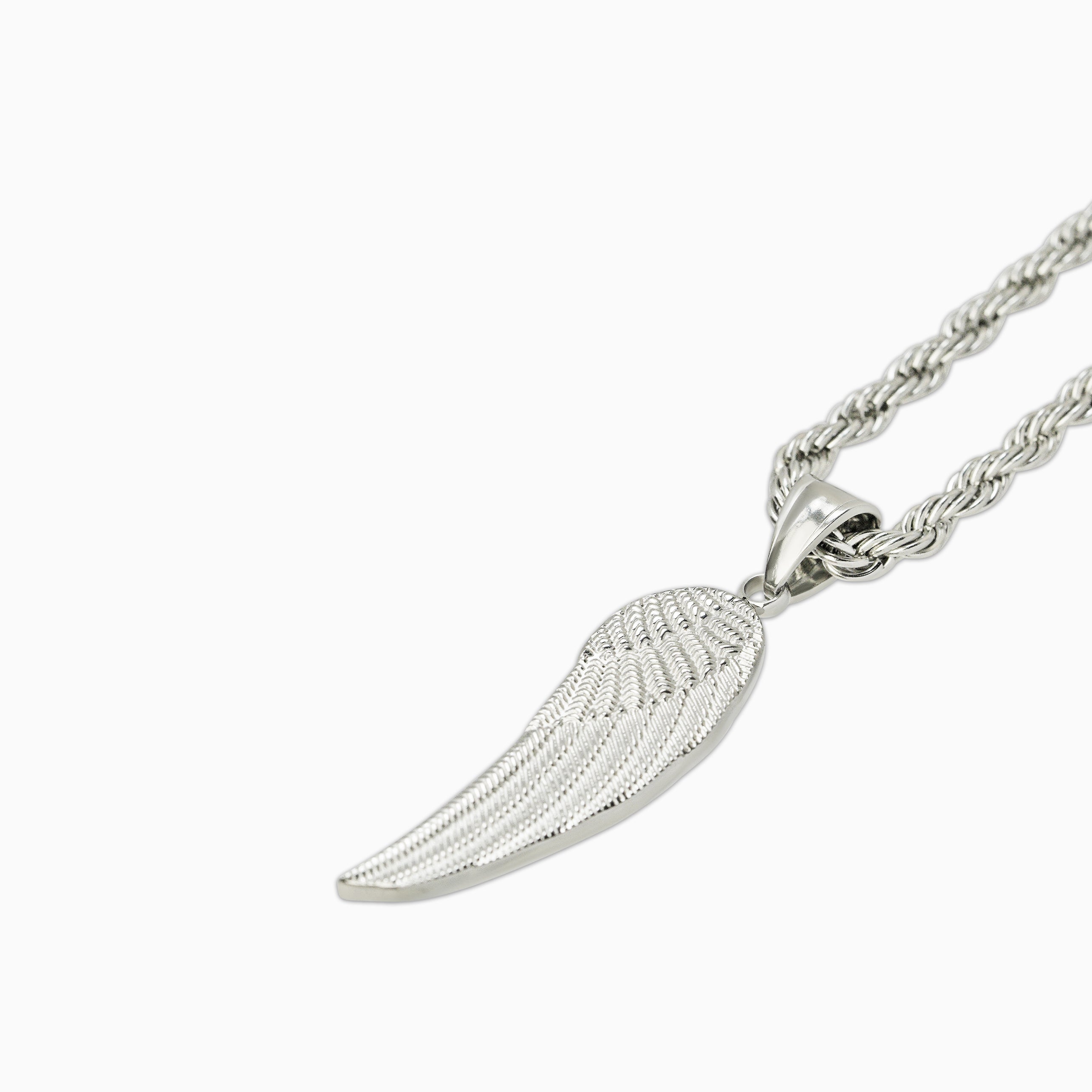 Colgante Alas De Angel Oro Blanco