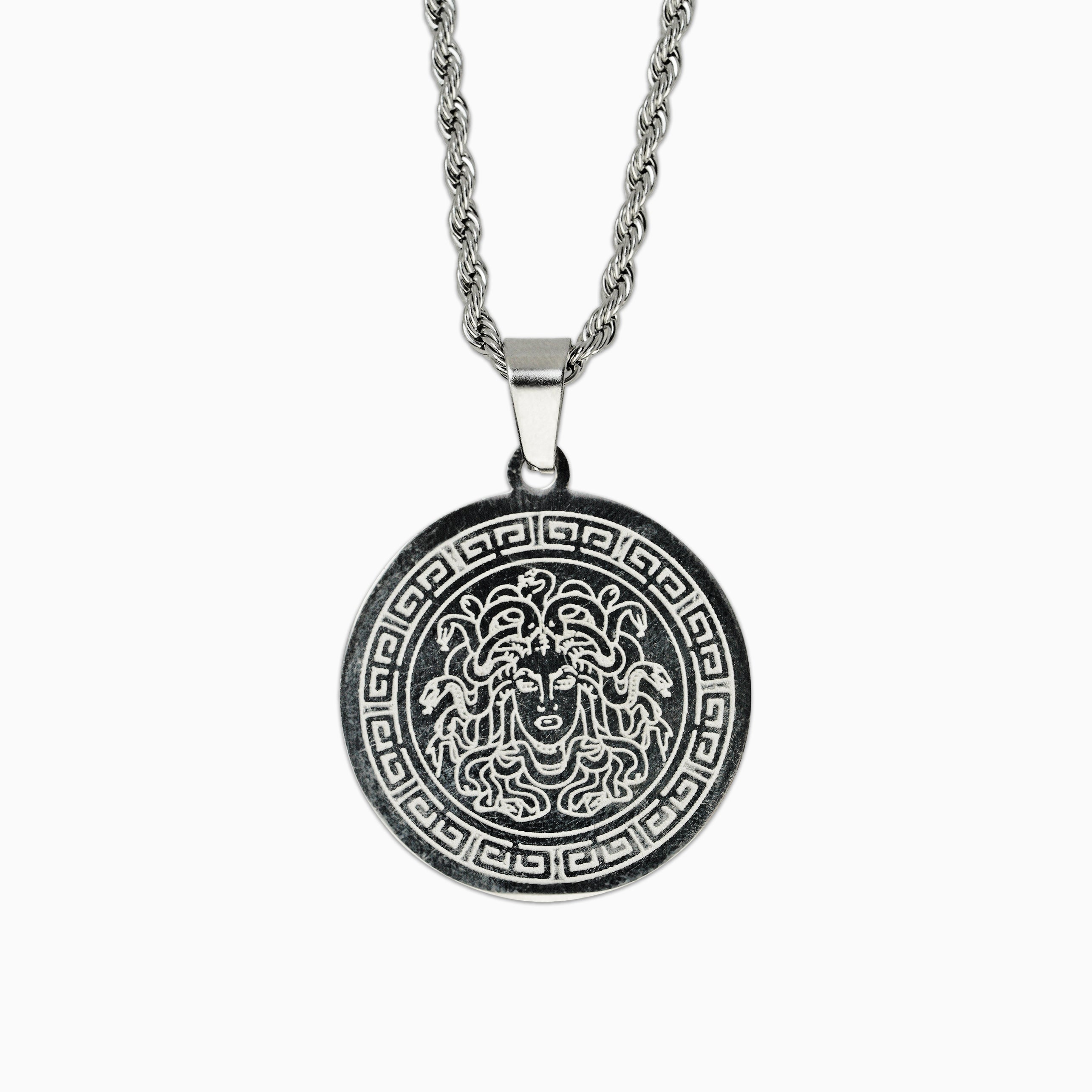 Colgante Medusa Prestigio Oro Blanco