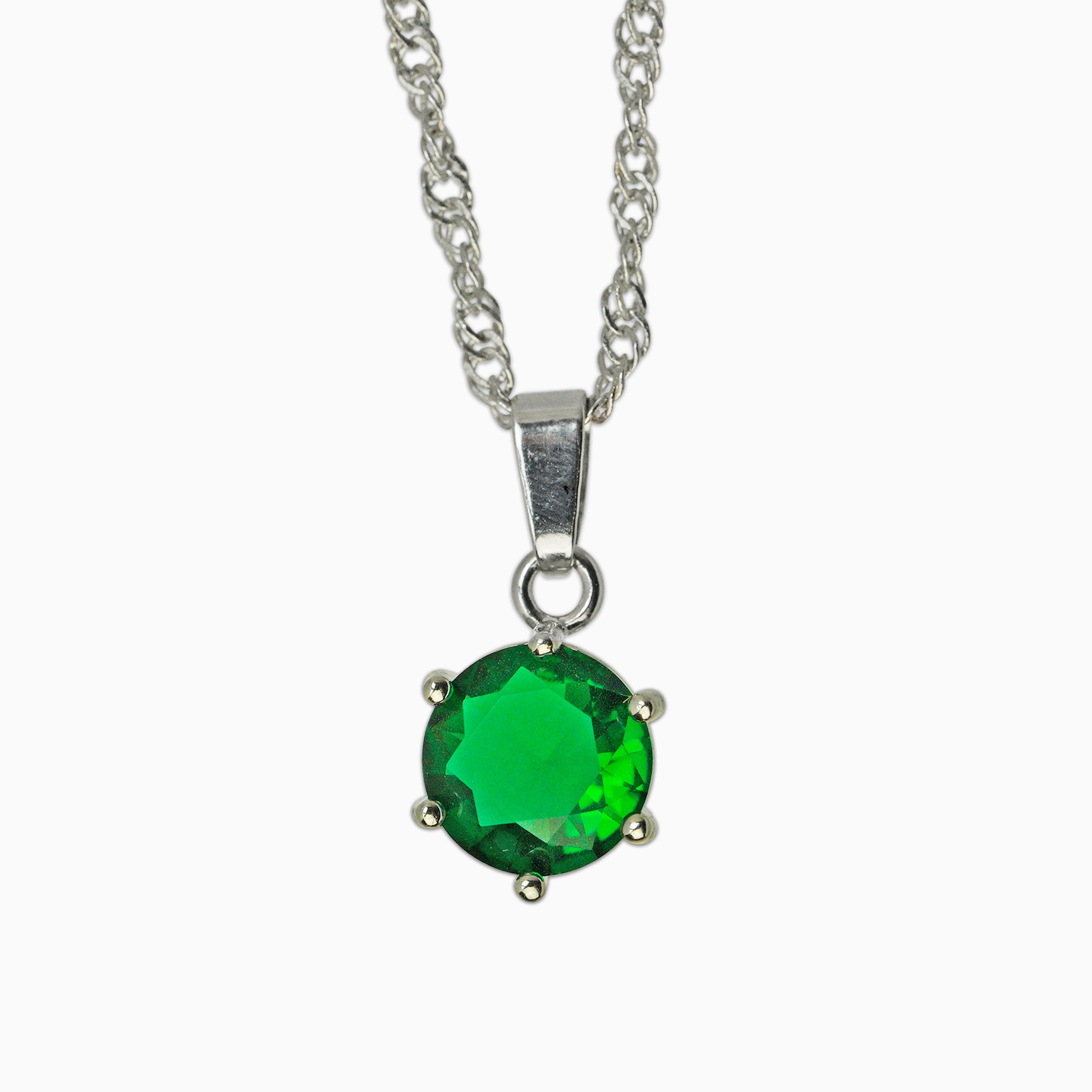 Green Ice White Gold Women's Pendant