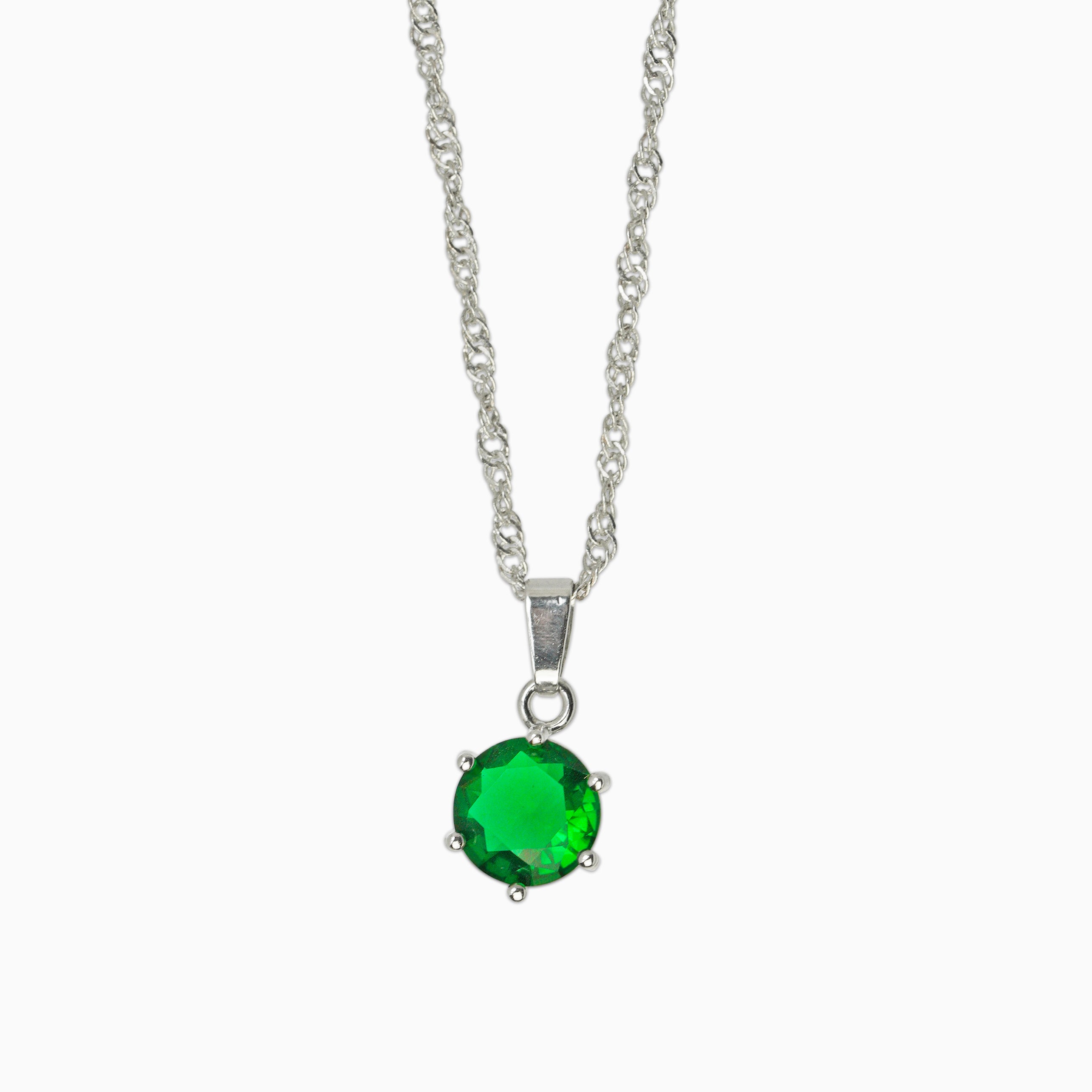 Green Ice White Gold Women's Pendant