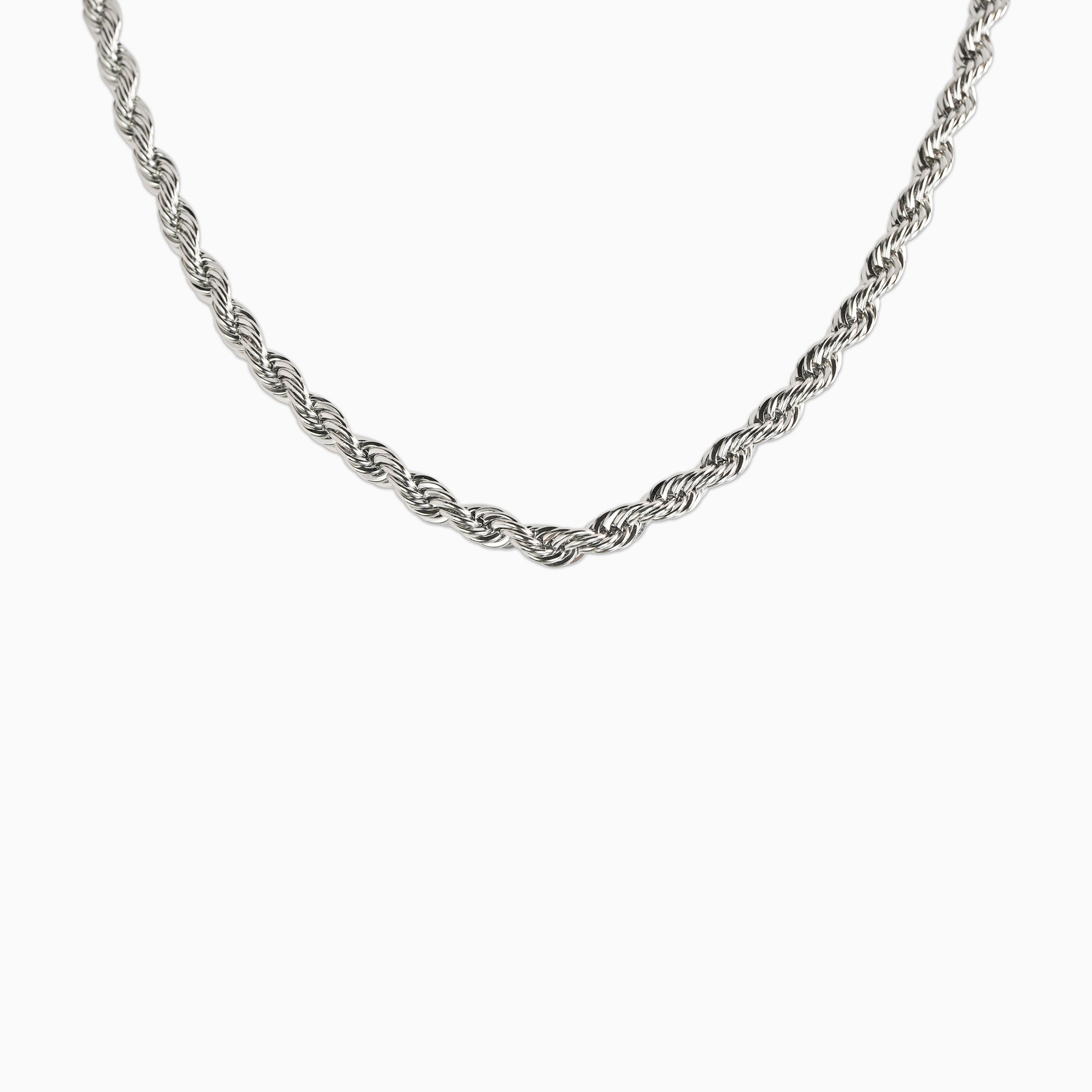 Cadena Rope De 8 Mm Oro Blanco