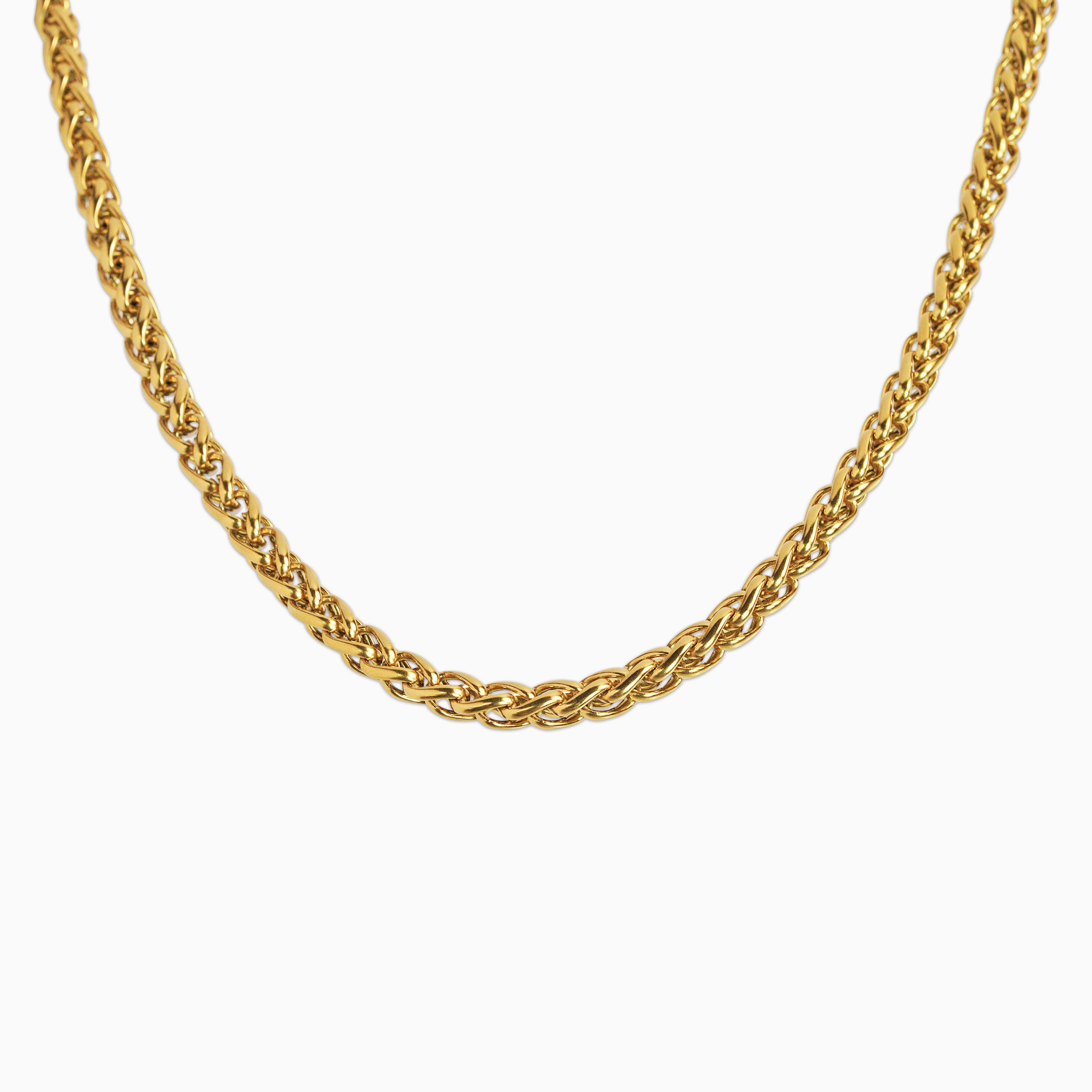 Cadena Franco De 6 Mm Chapada En Oro De 18 K Oro 18K