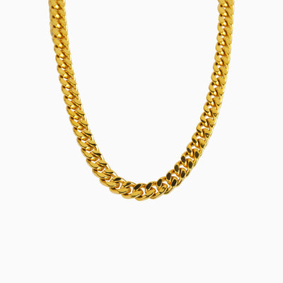 Cadena Cubana Premium Oro 18K