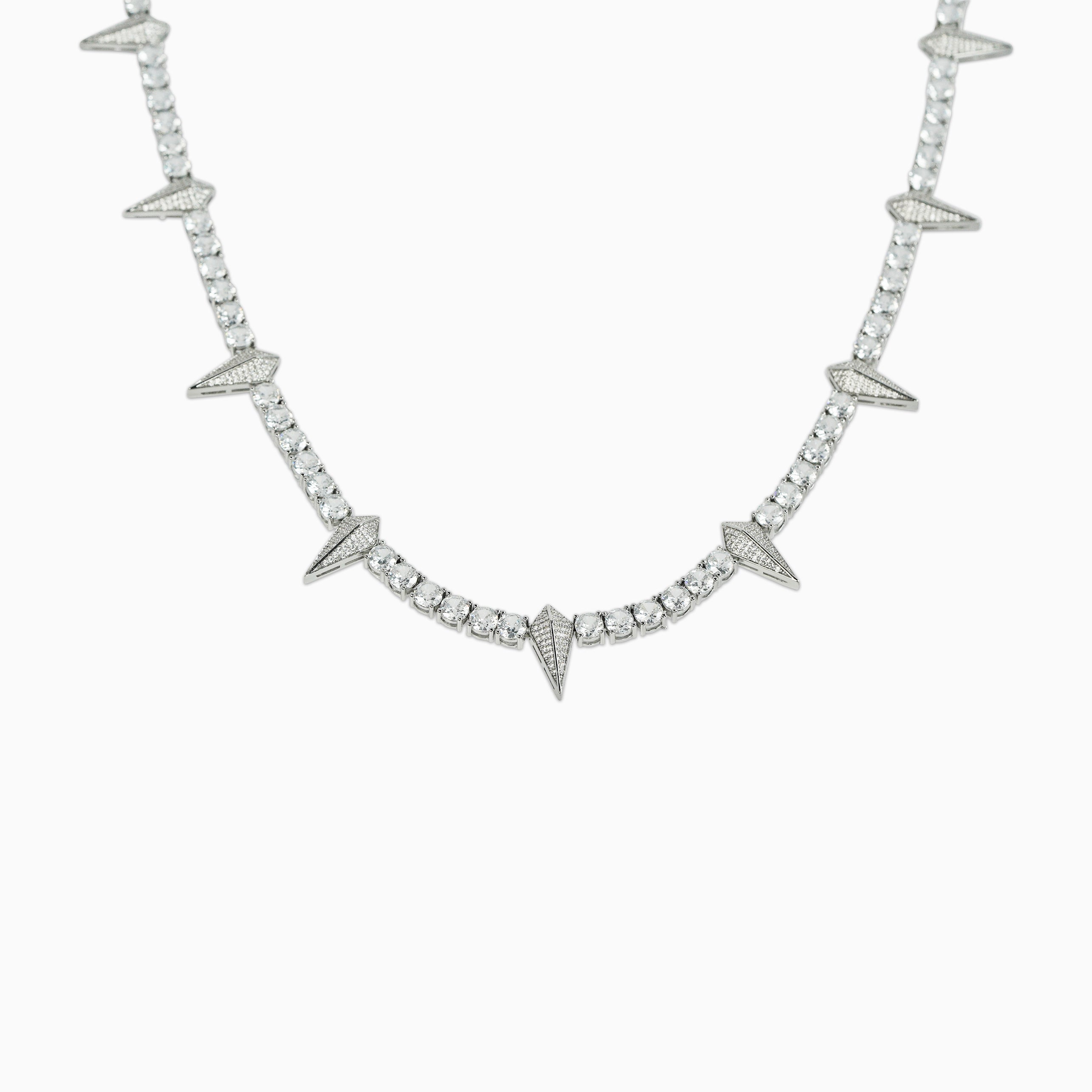 Cadena Tenis Wakanda Plata 5 Mm Oro Blanco