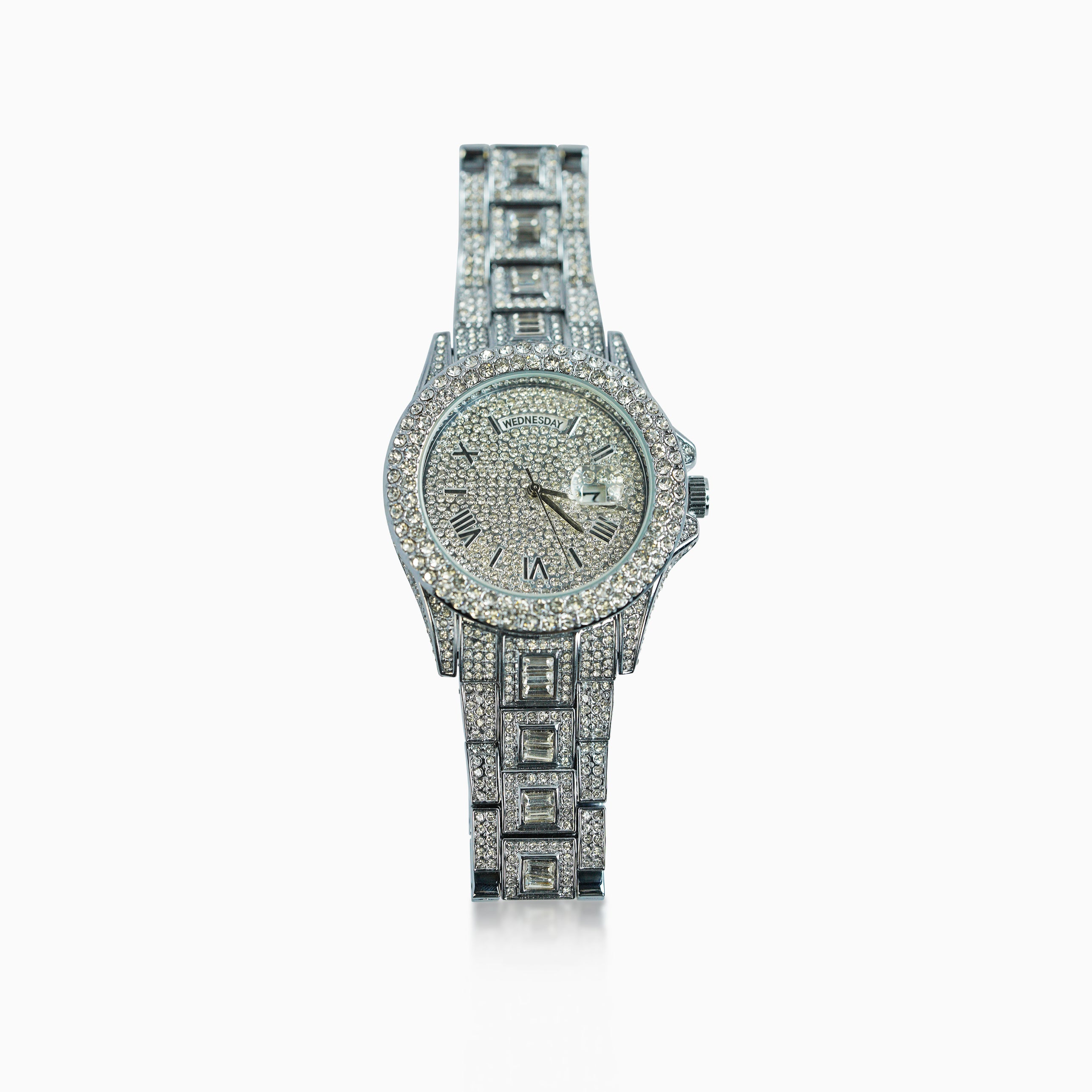 Reloj Iced Frozen Oro Blanco
