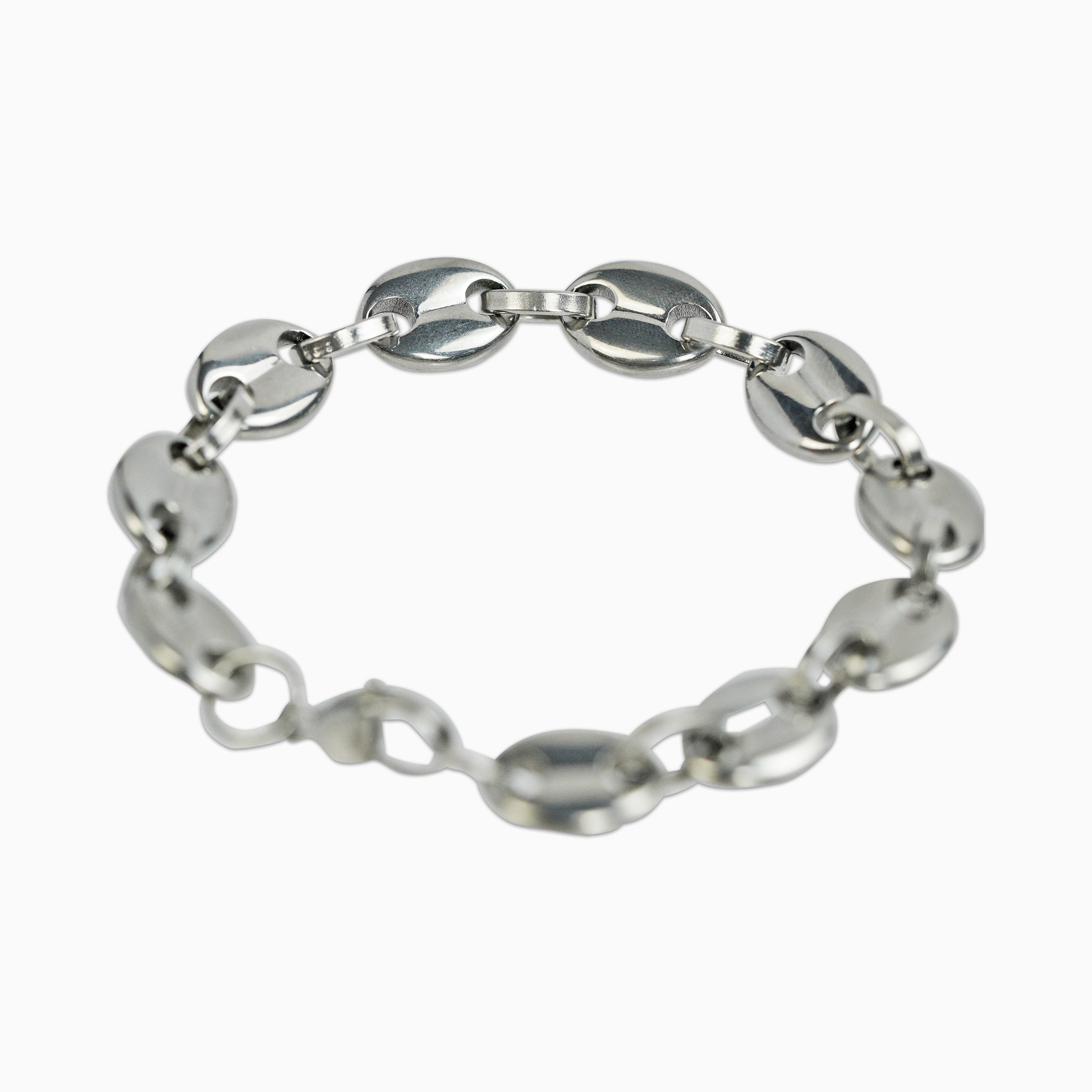 Brazalete Gucci Link 11 Mm Oro Blanco