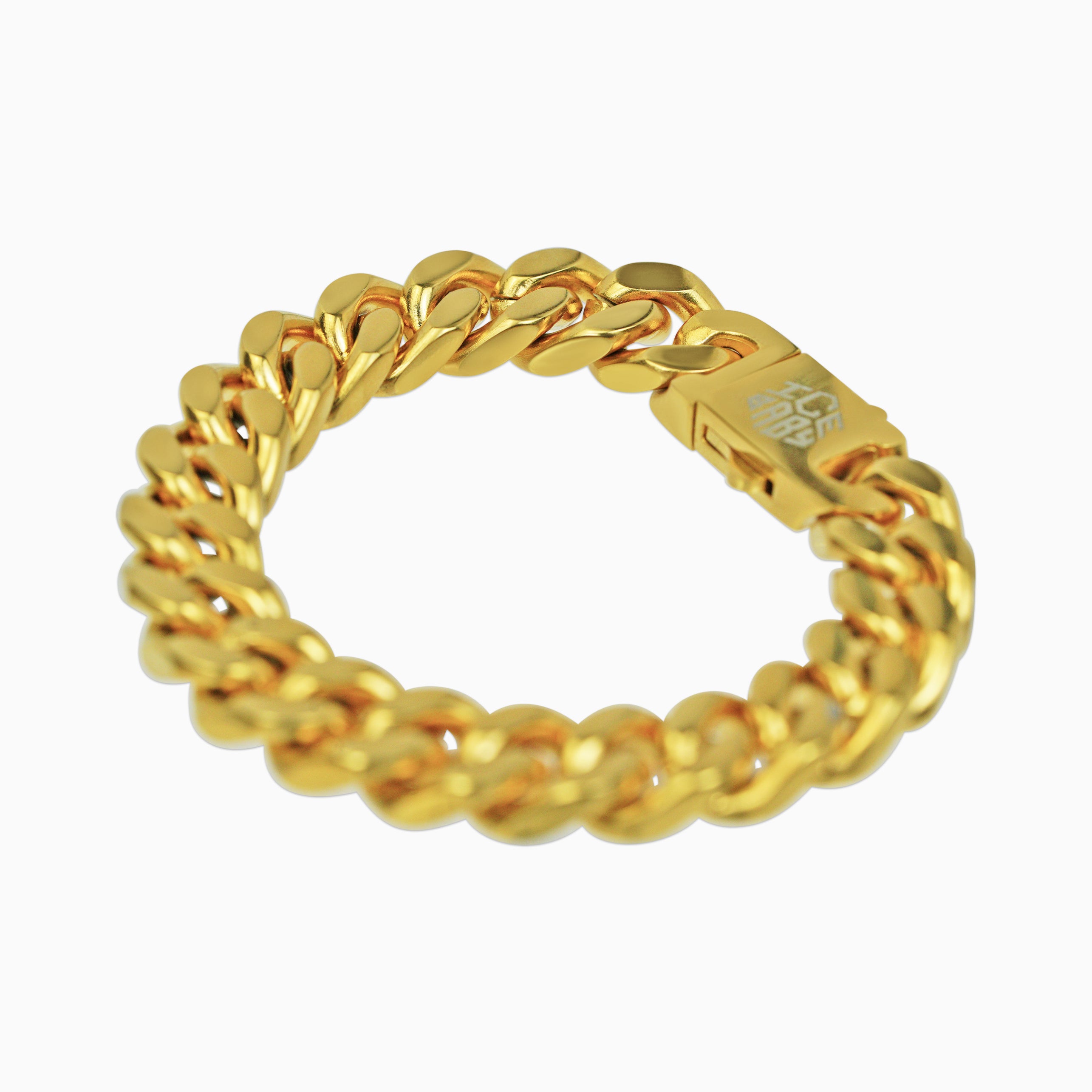 Brazalete Cubana Oro 18K Premium