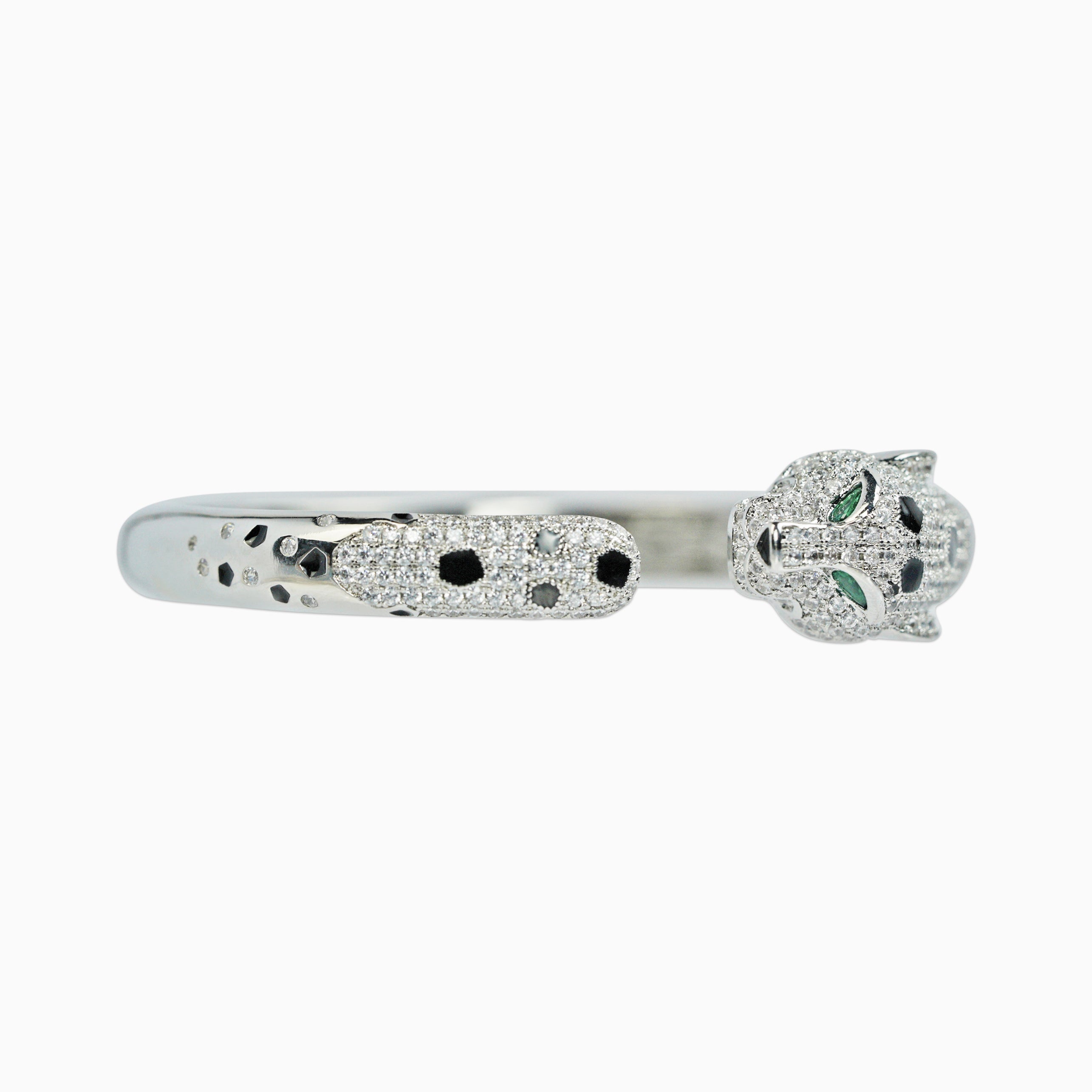 Brazalete Pantera Ice Oro Blanco