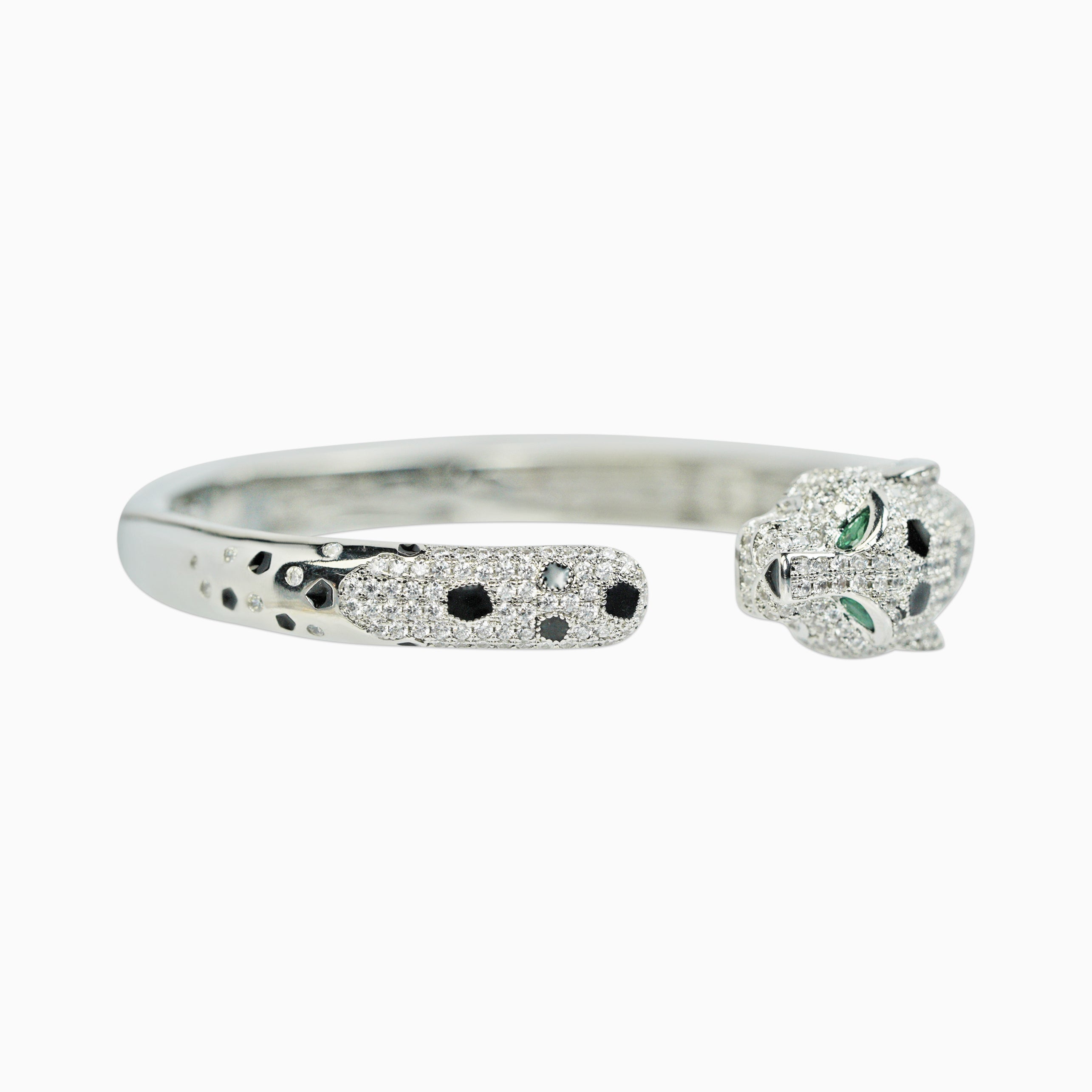 Brazalete Pantera Ice Oro Blanco