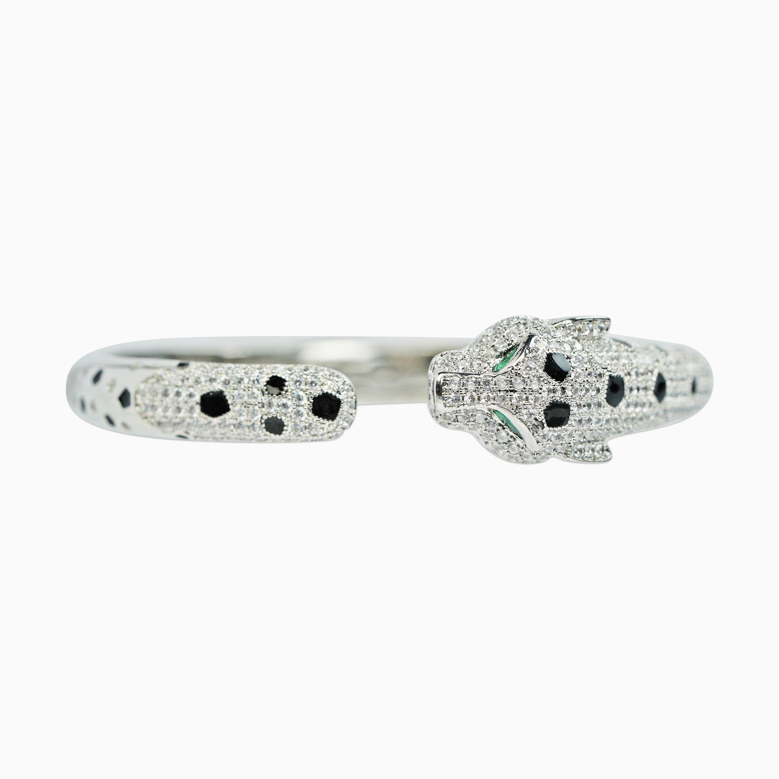 Brazalete Pantera Ice Oro Blanco