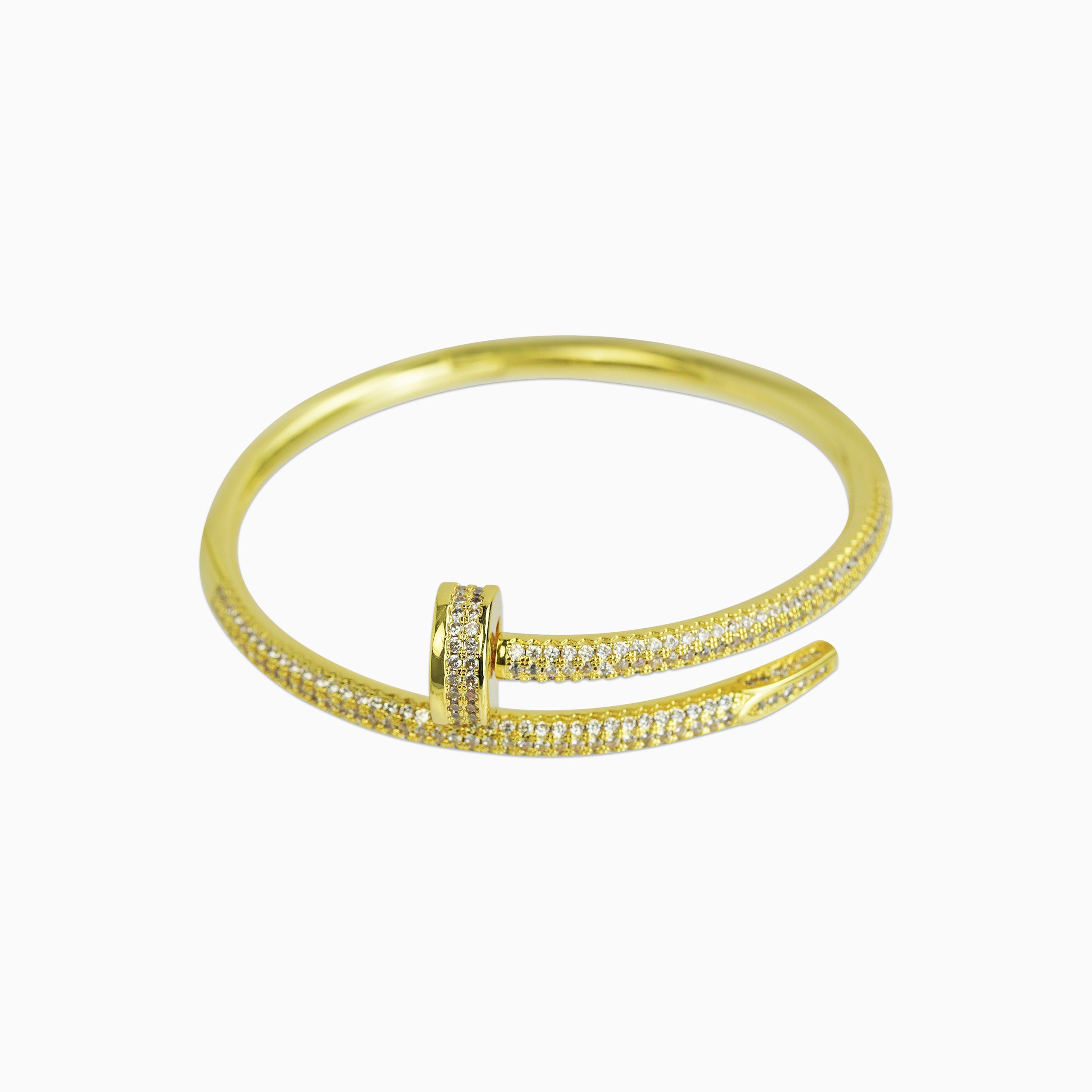 Brazalete Clavo Ice Oro 18K