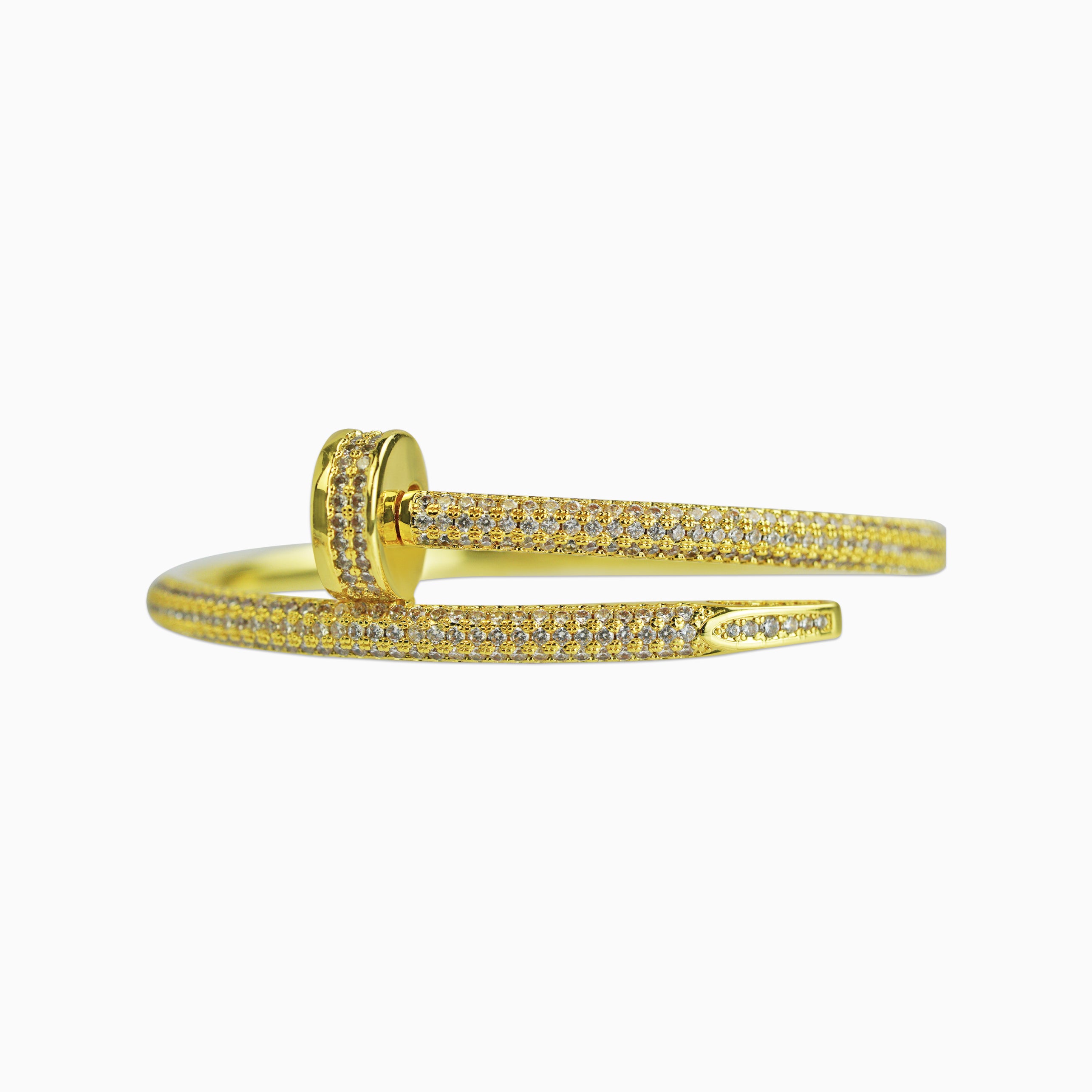 Brazalete Clavo Ice Oro 18K