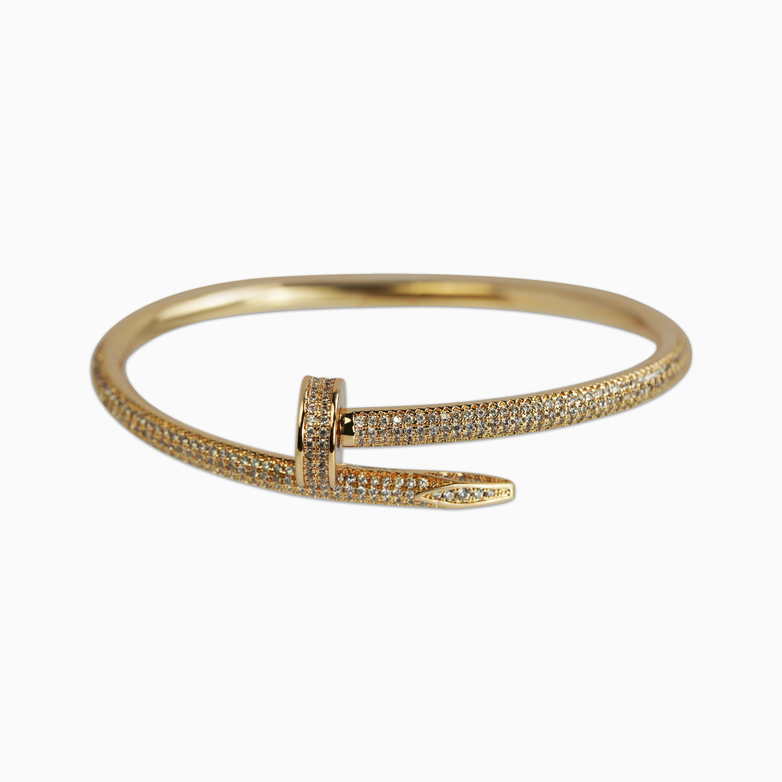 Brazalete Clavo Ice Oro Rosa