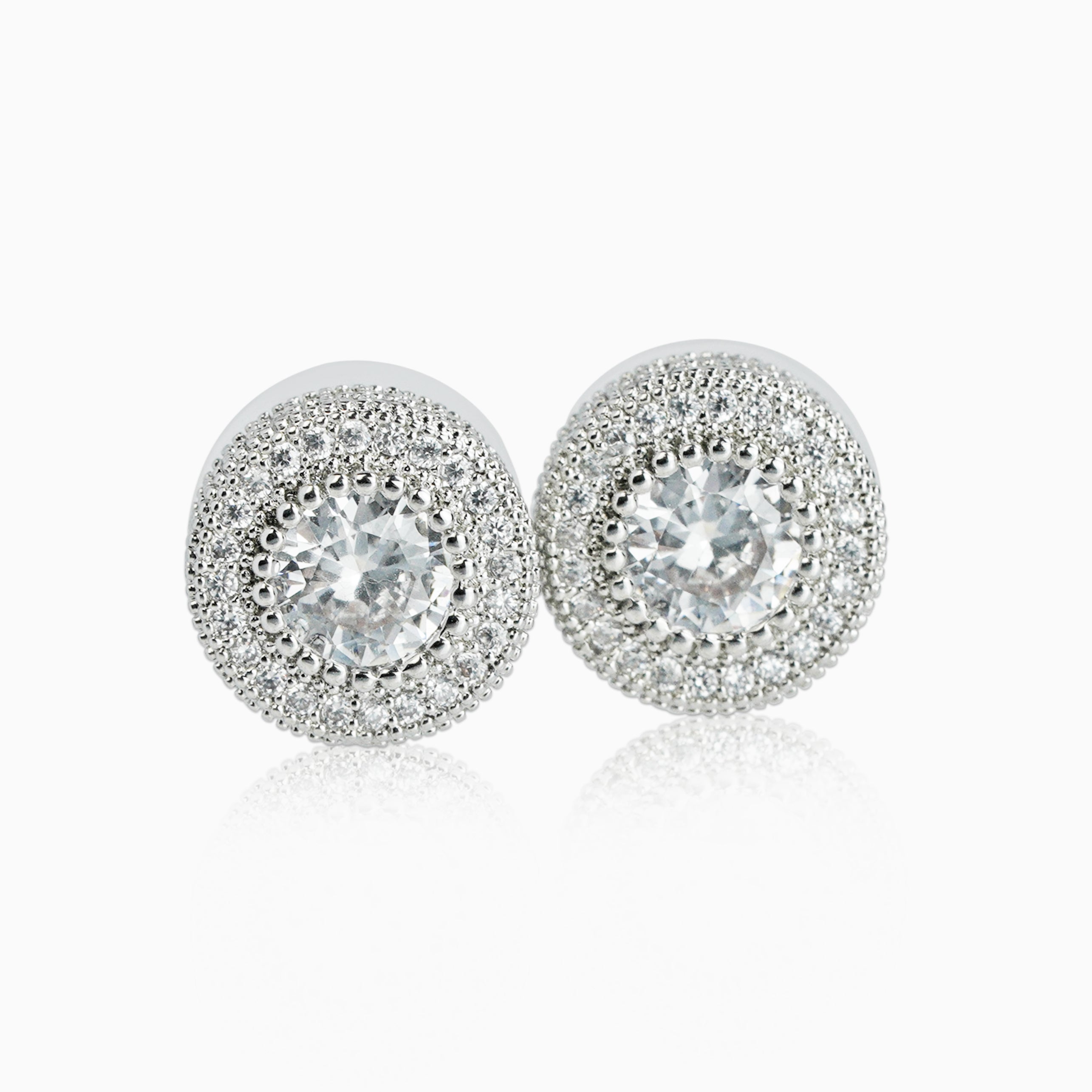 Pendientes Ice Redondo Plata 925