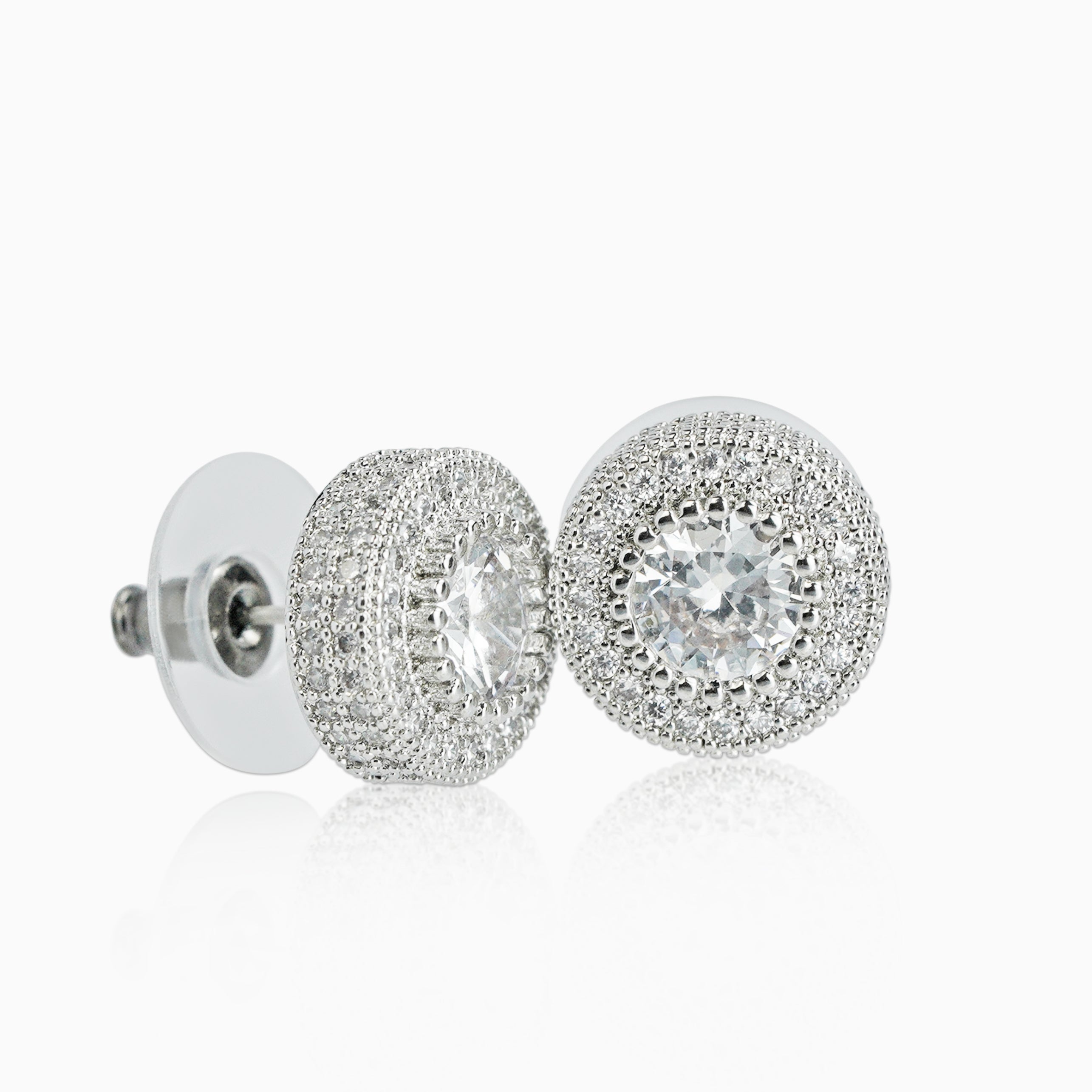 Pendientes Ice Redondo Plata 925