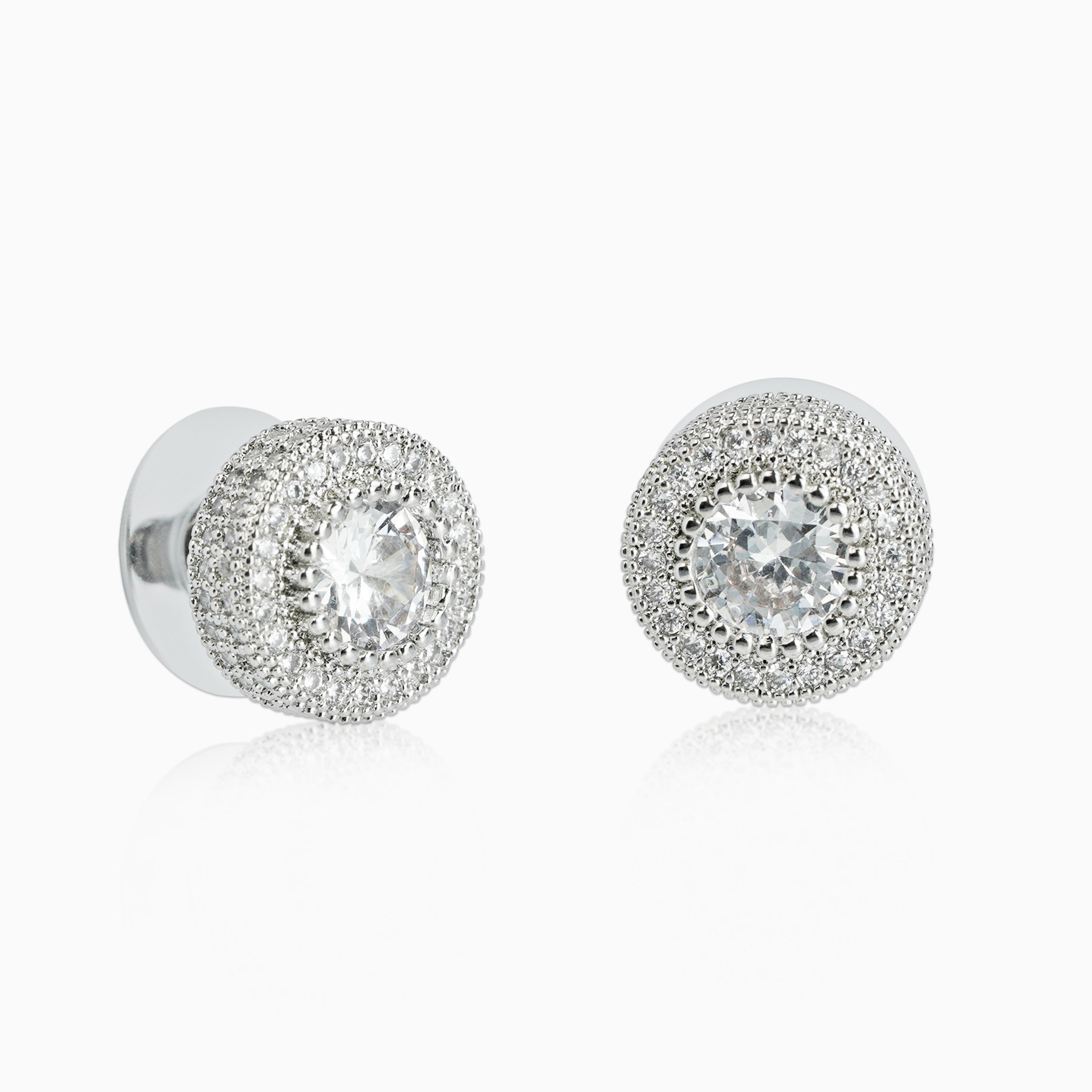 Pendientes Ice Redondo Plata 925