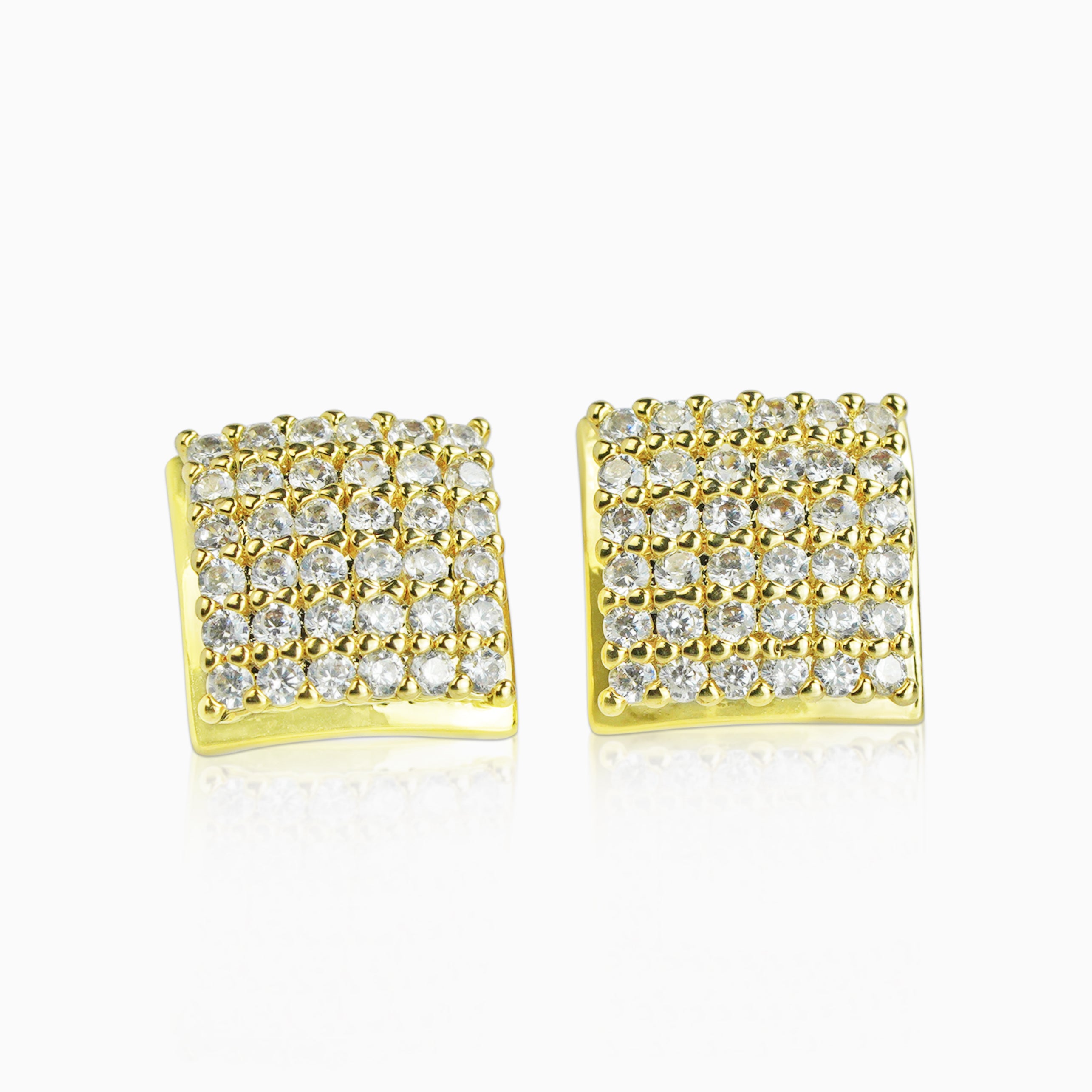 Pendientes Cuadrados Oro