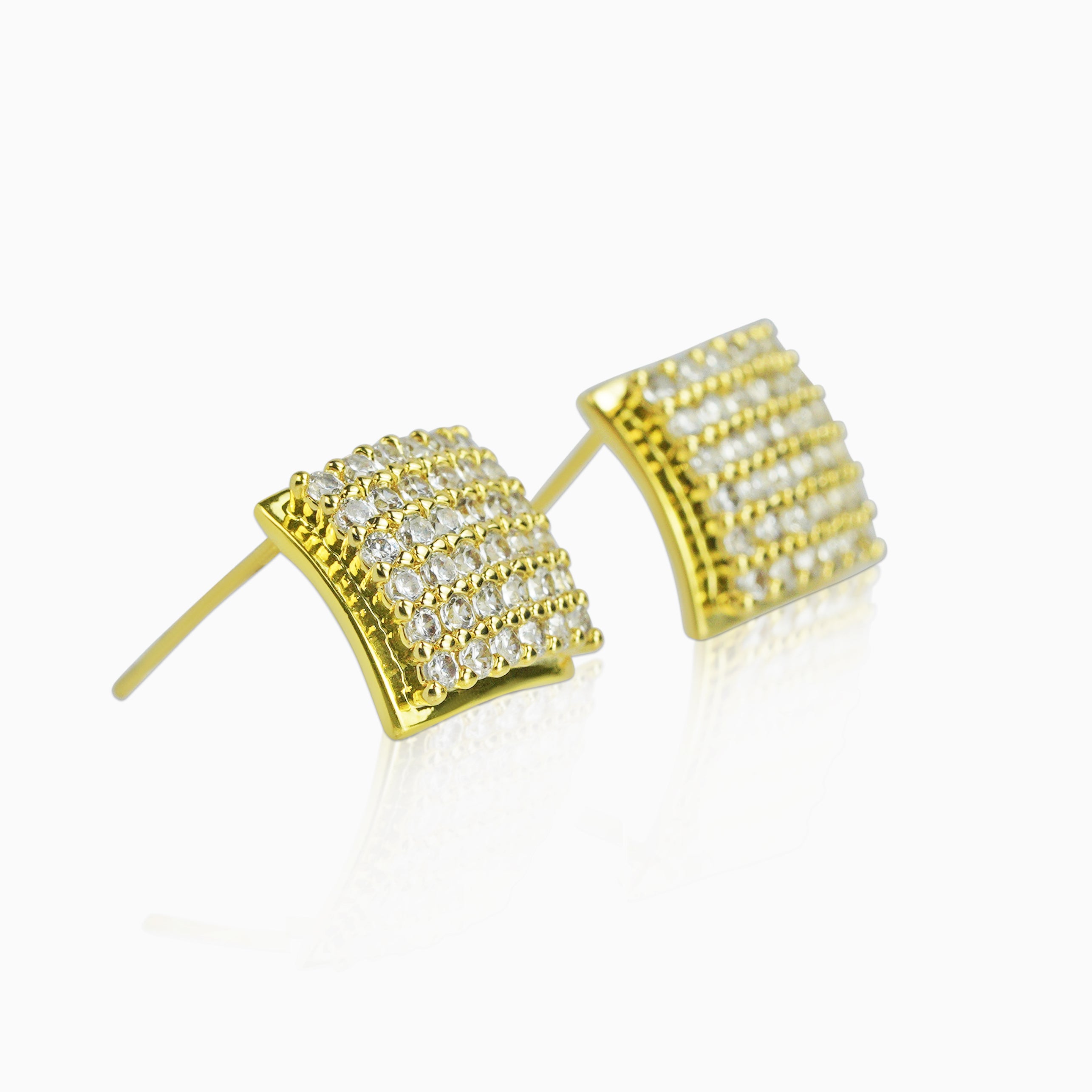 Pendientes Cuadrados Oro