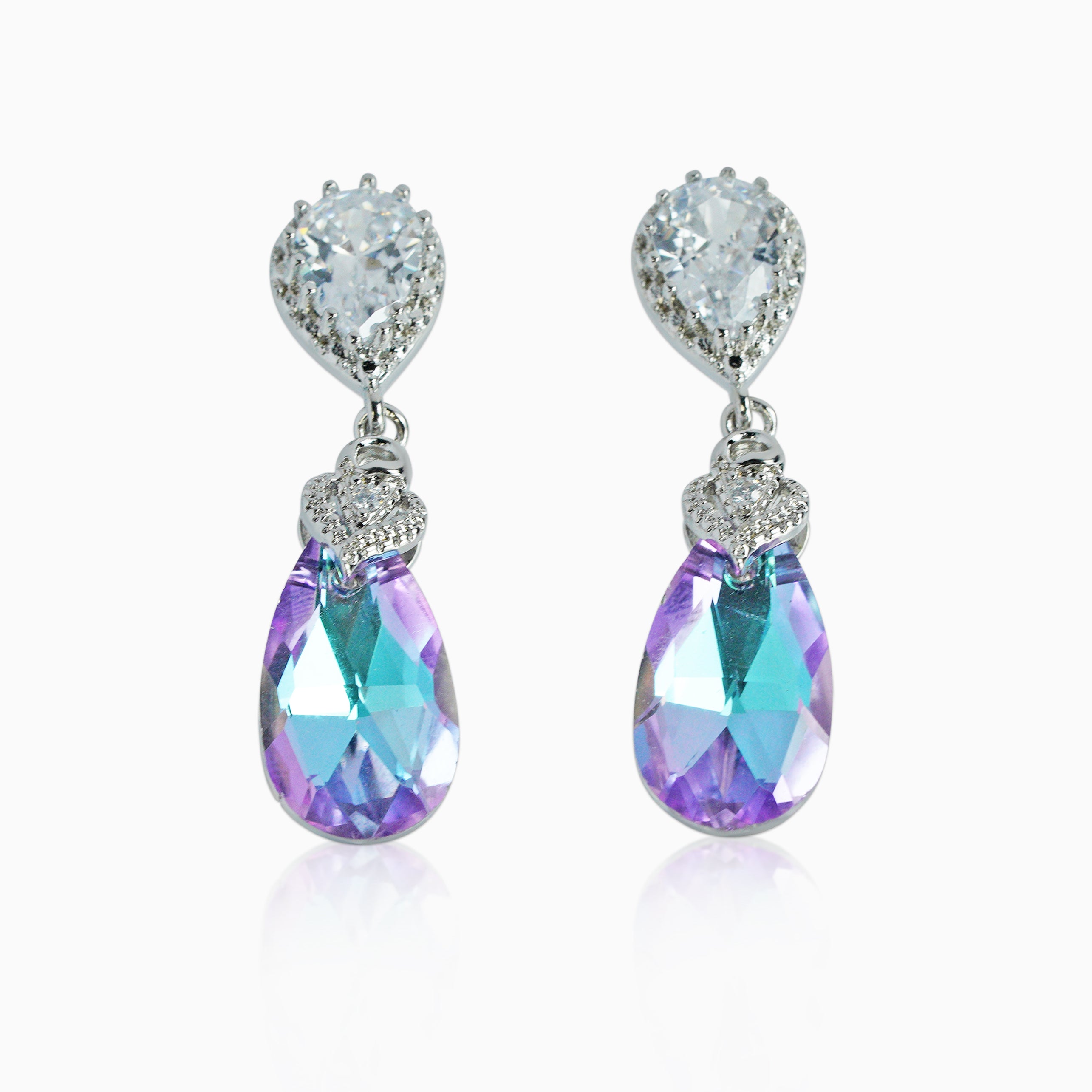 Pendientes Blue Ice Plata 925