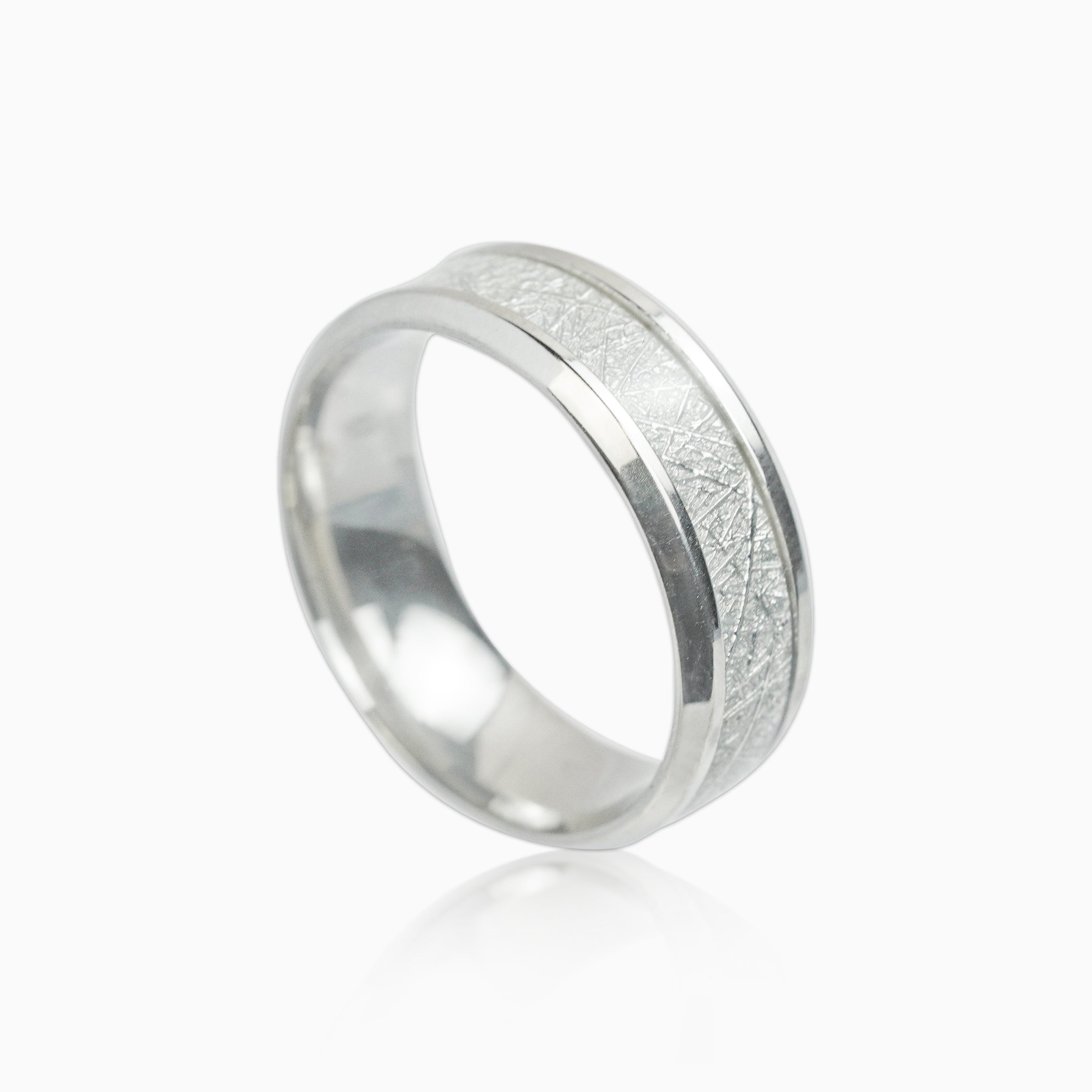 Anillo Ice Band Oro Blanco